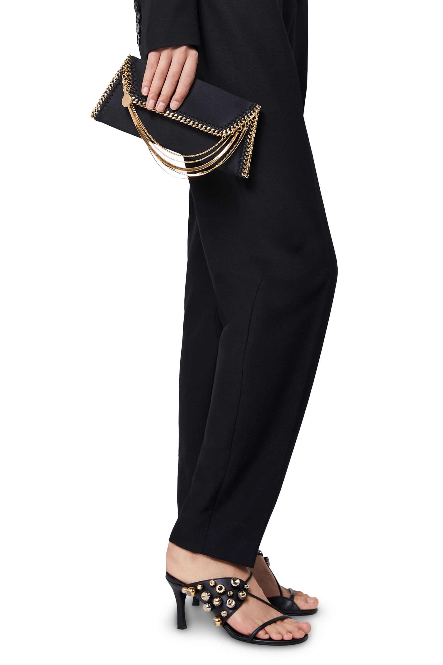 Falabella Multi-Chain Satin Clutch