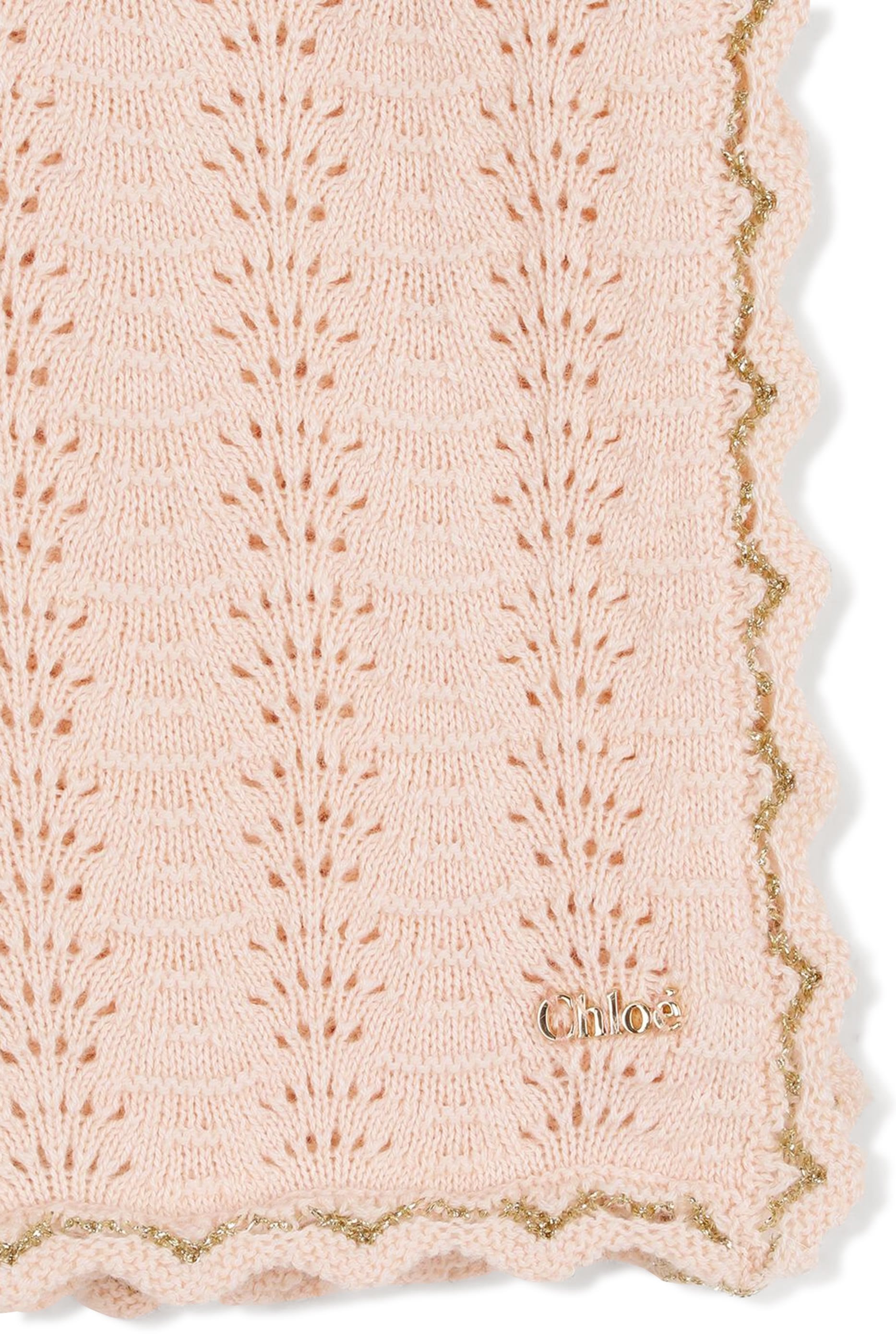 Kids Pointelle Knit Blanket