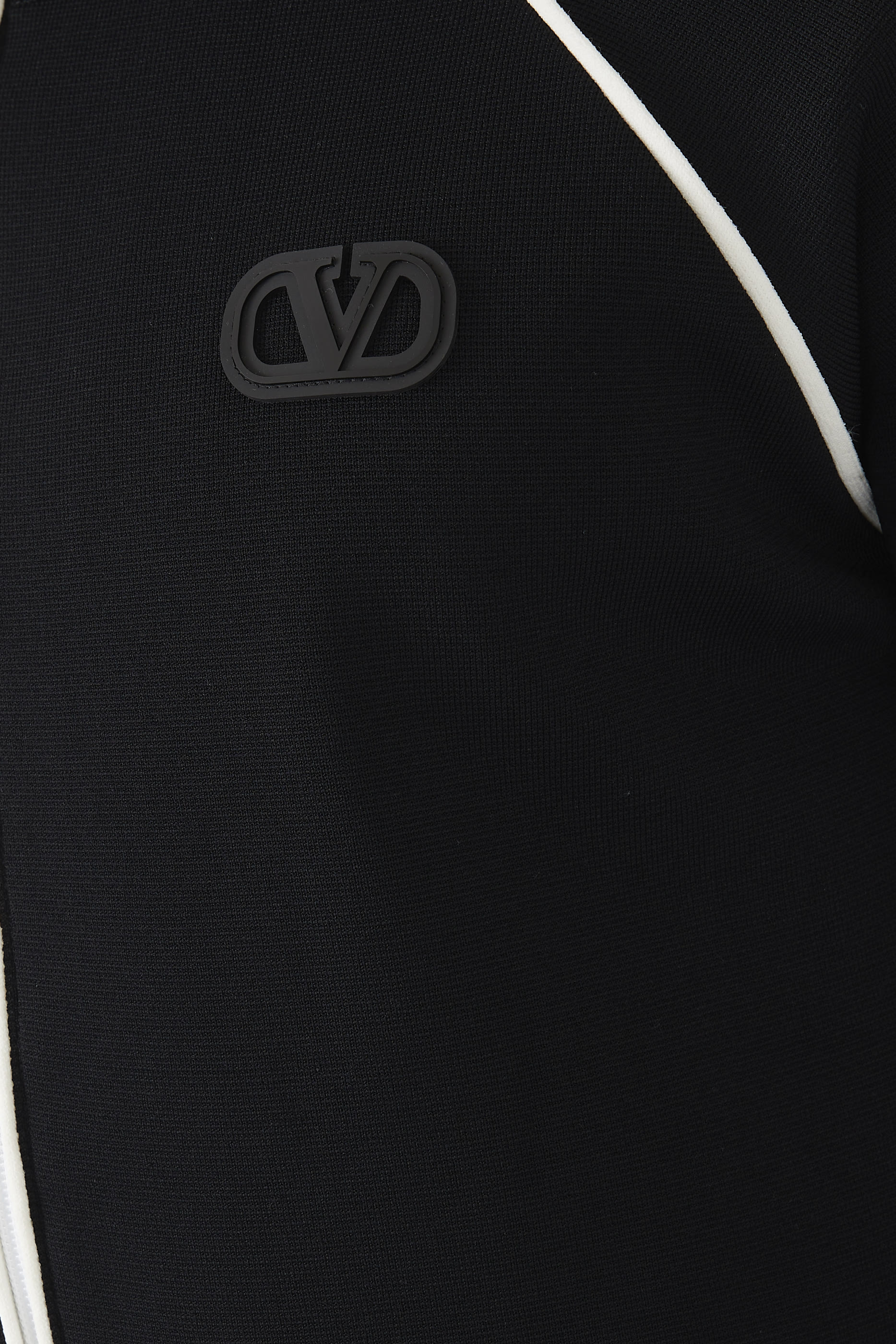 High-Neck Zipped VLogo Sweatshirt