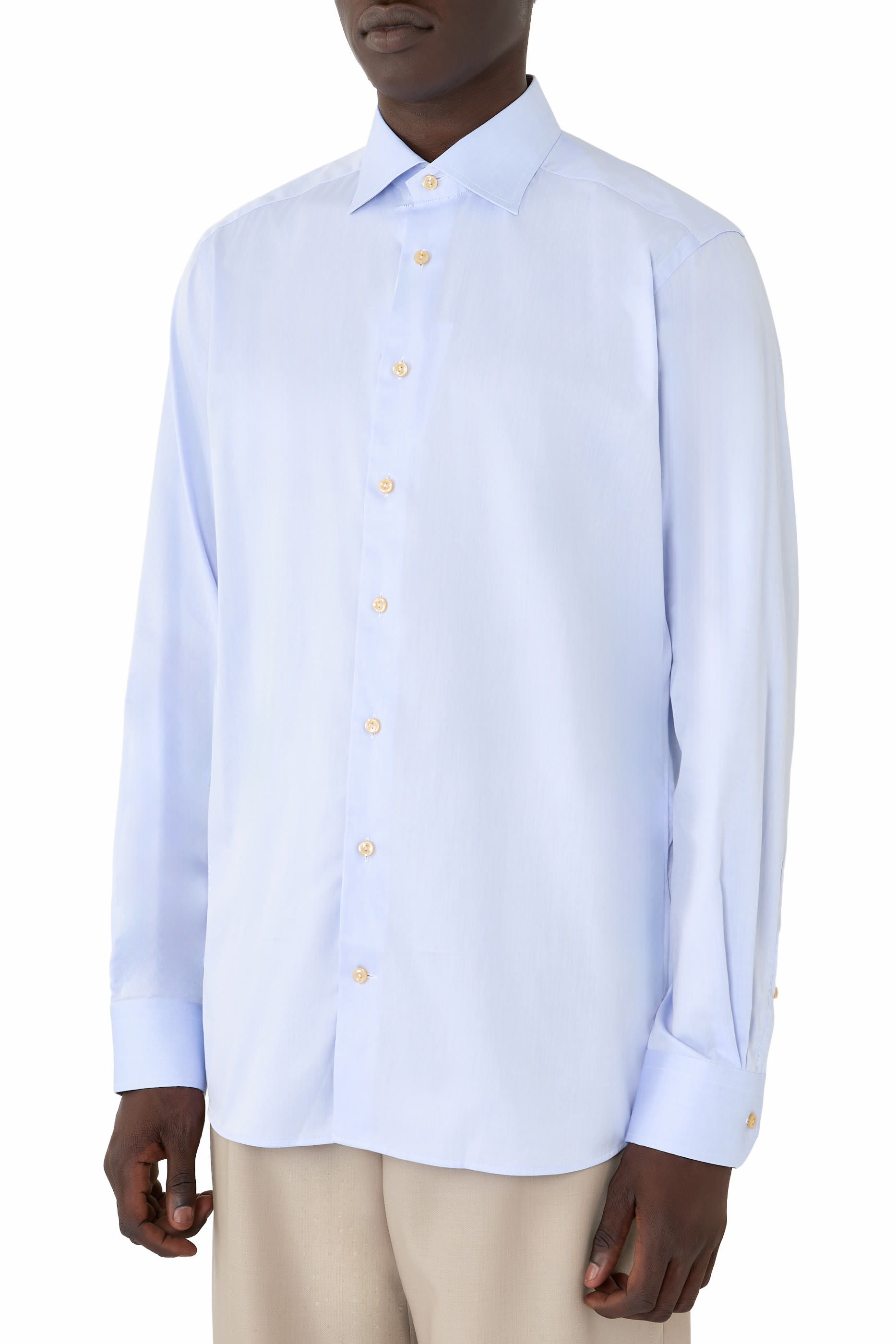 Geometric Effect Signature Twill Shirt