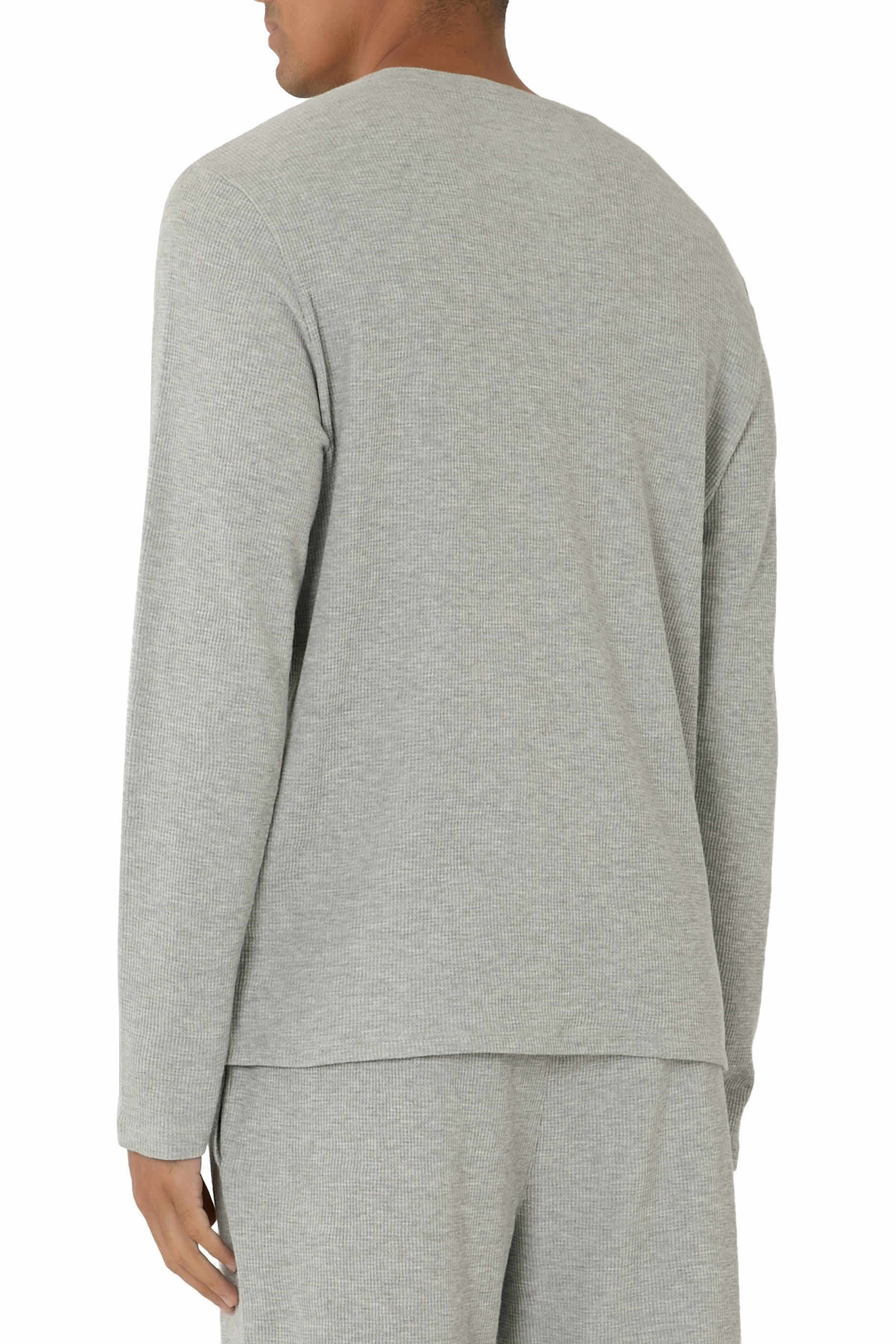 Waffle Knit Henley Sleep T-Shirt