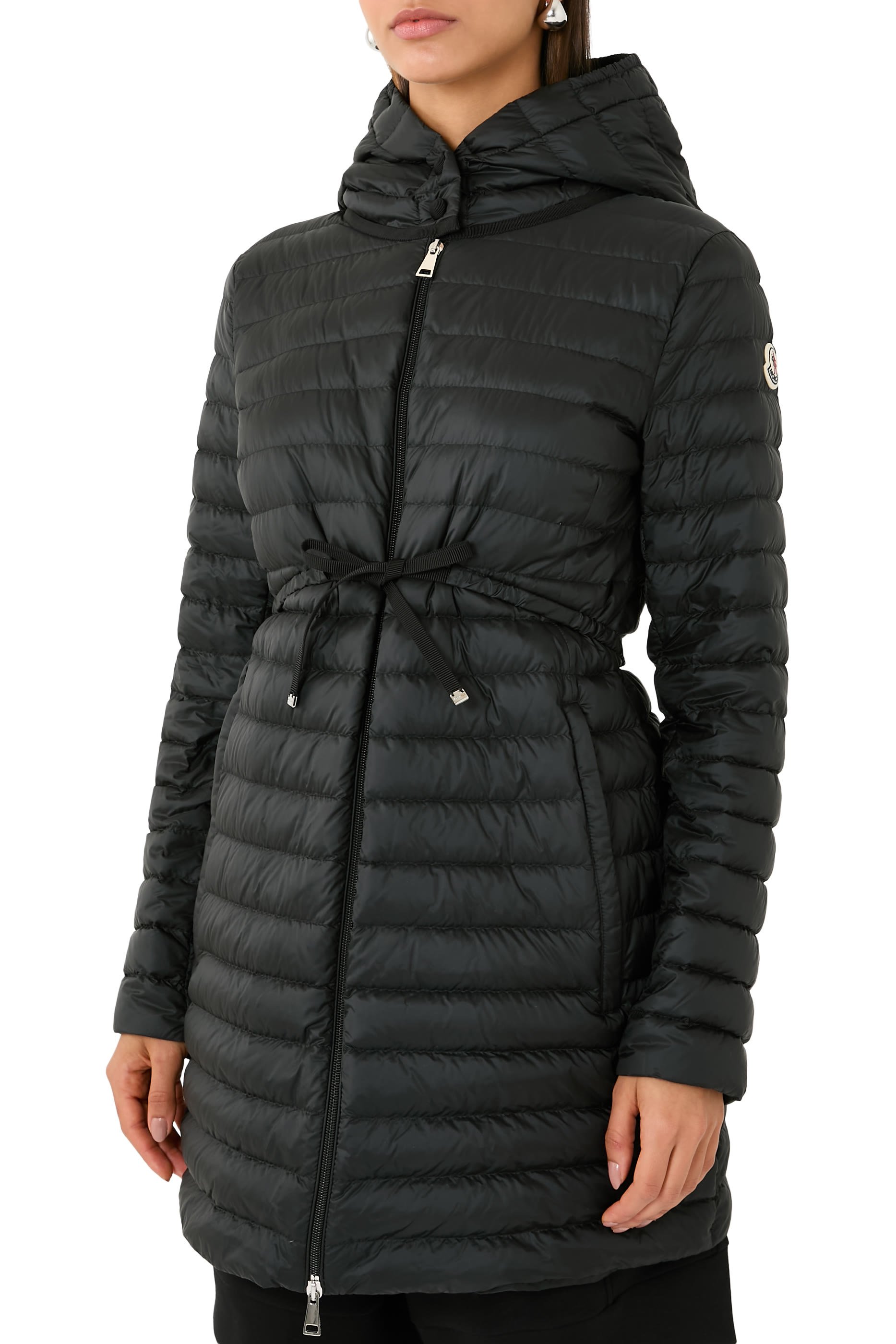 Barbel Hooded Fit & Flare Long Down Jacket