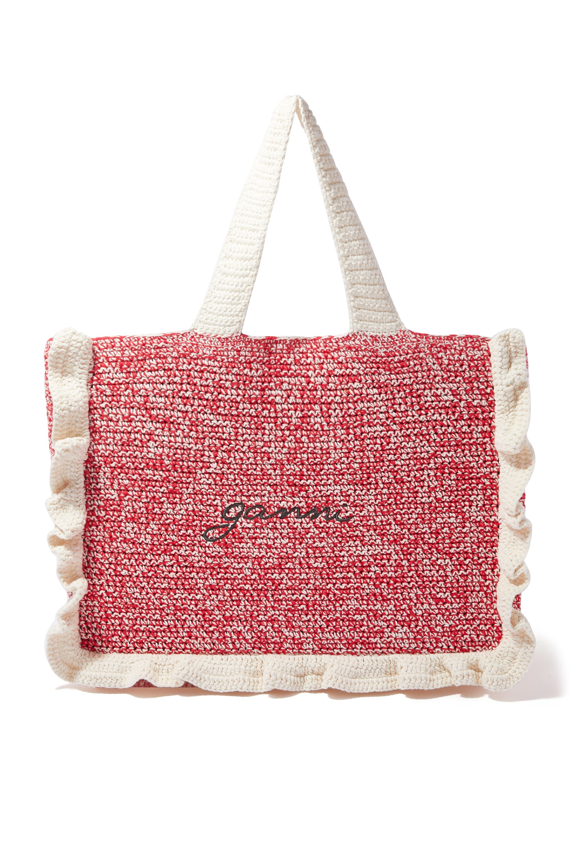 Cotton Crochet Frill Tote