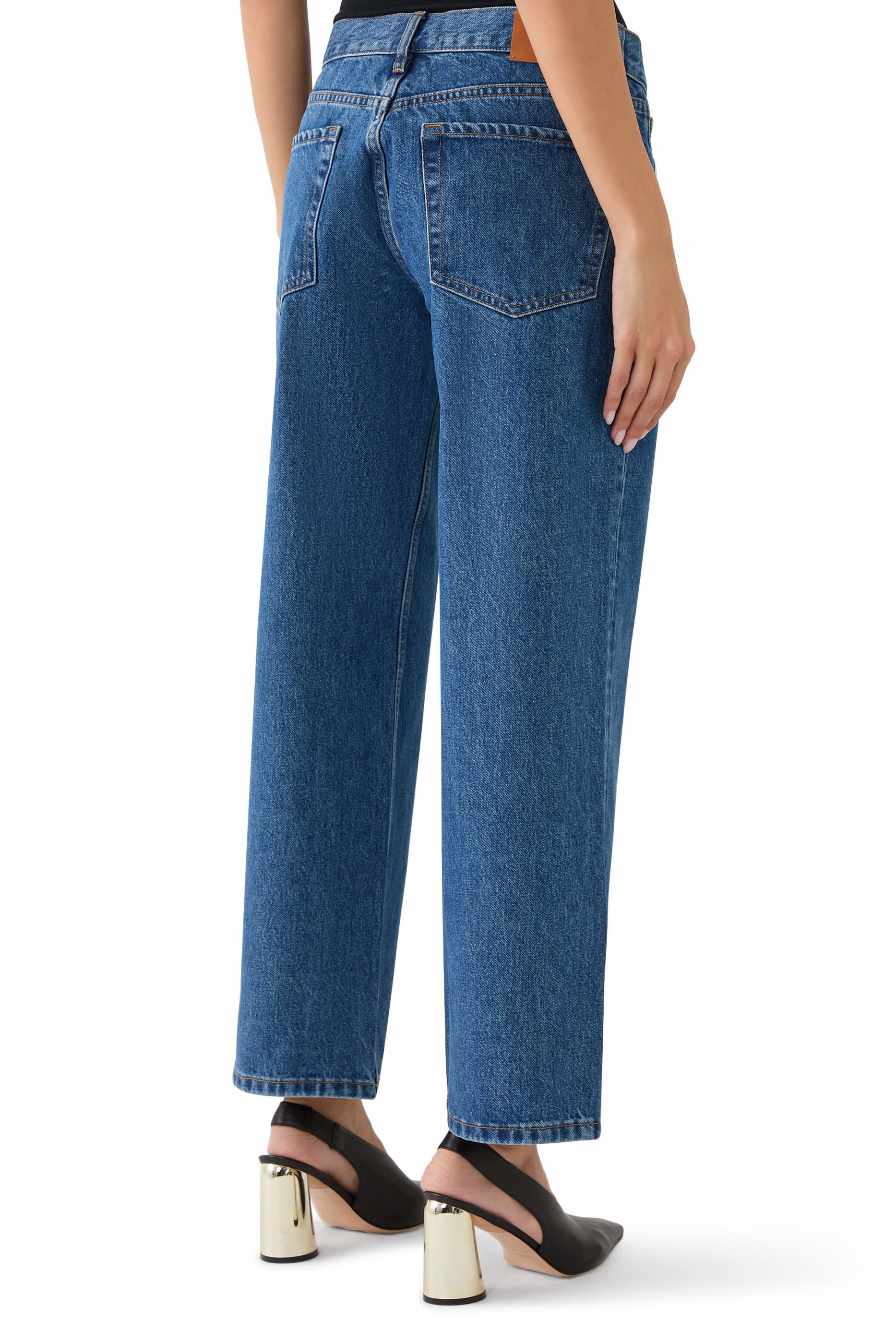 Cropped Low Rise Baggy Jeans