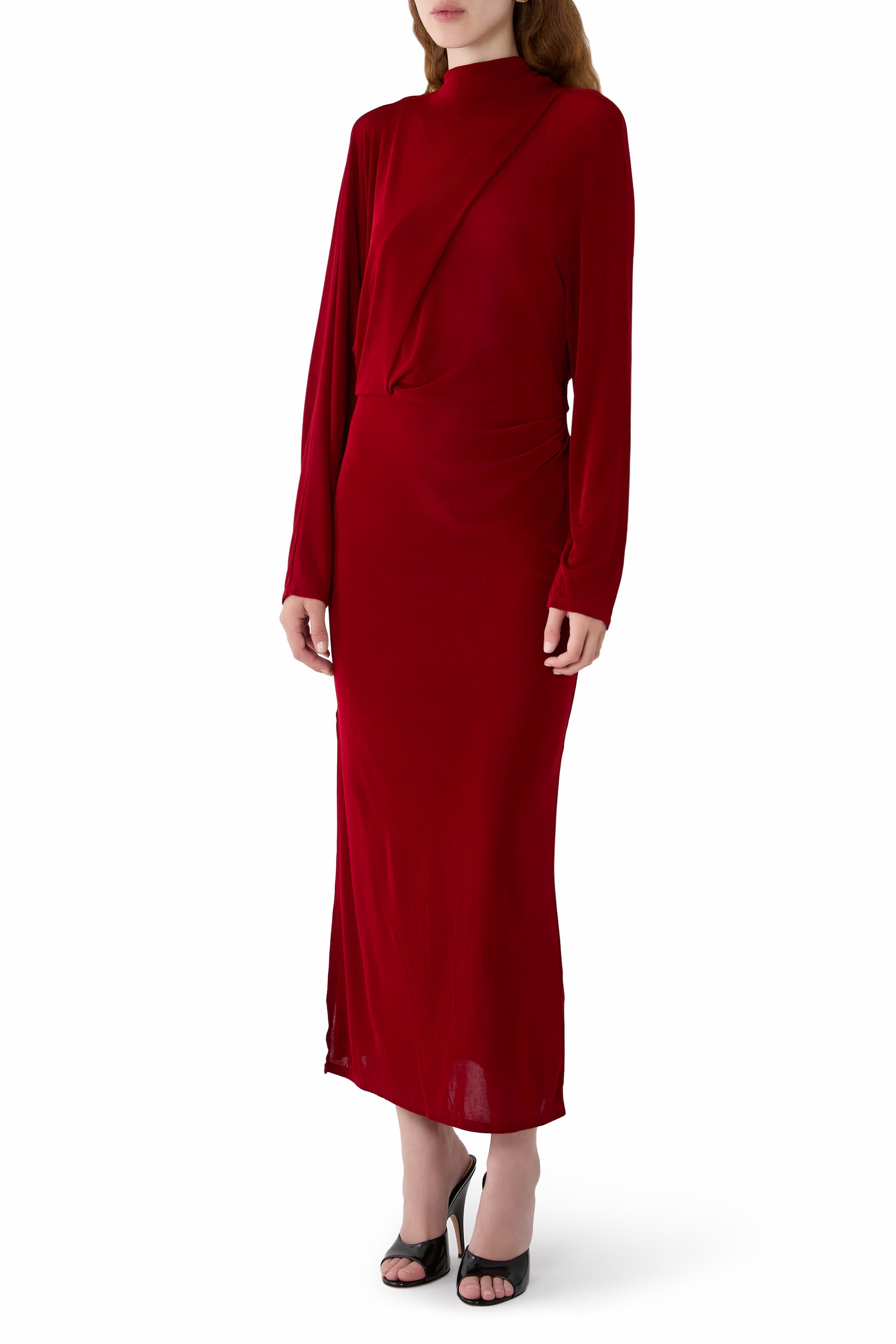 Ravine Draped Sleeve Dress