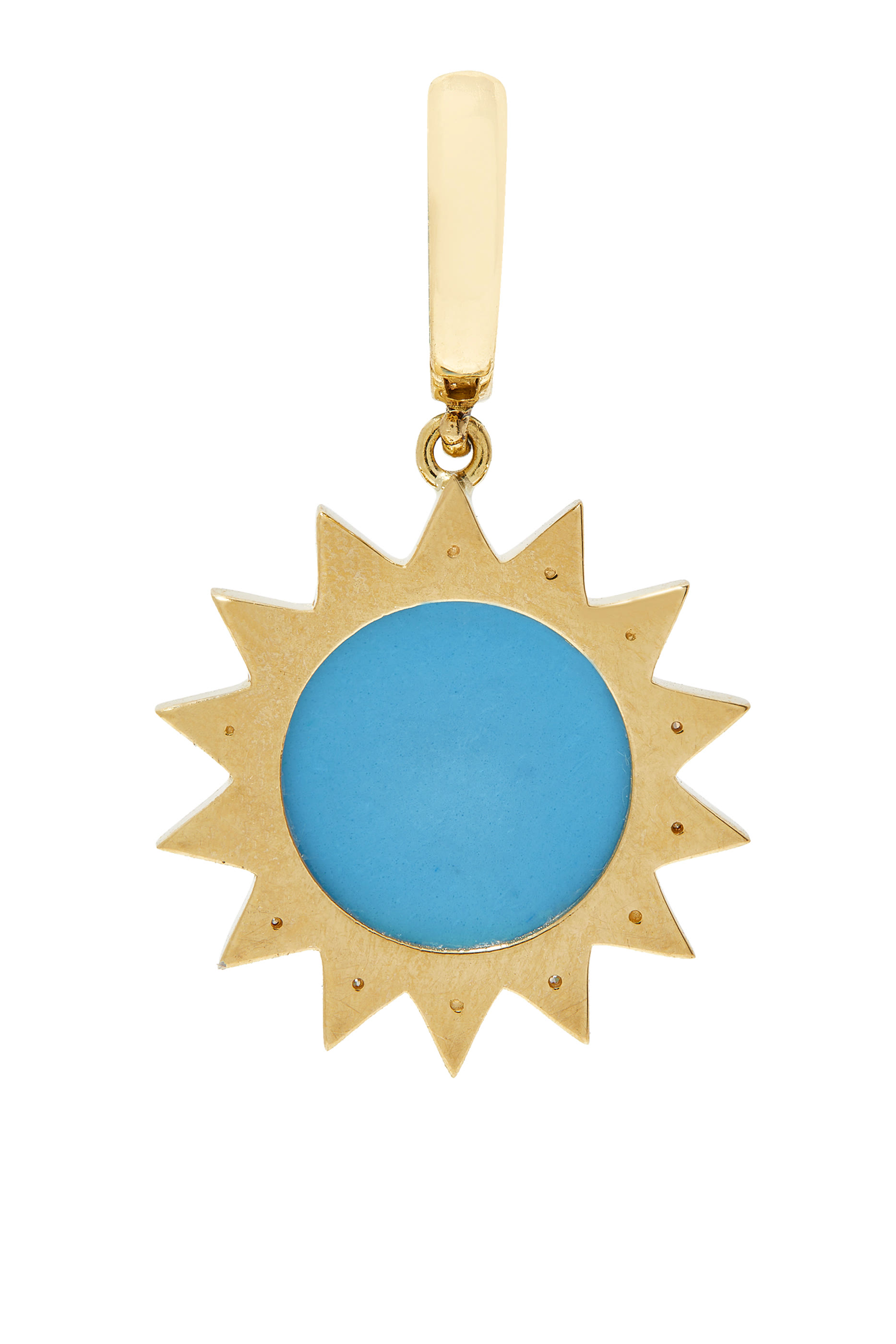 Sunshine Charm Pendant, 18k Yellow Gold & Diamonds