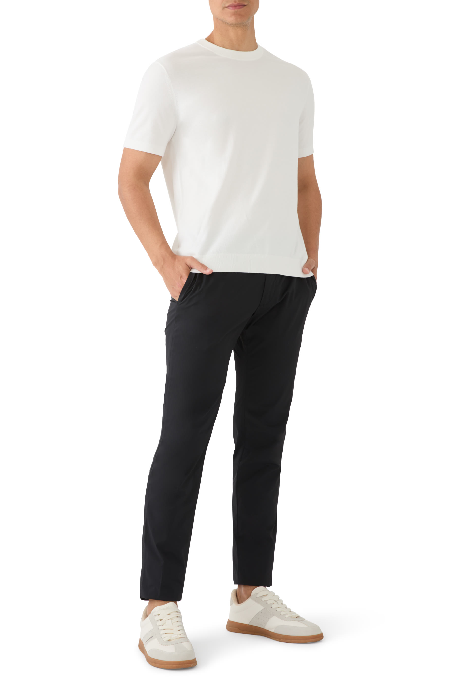 Slim-Fit Technical Fabric Trousers
