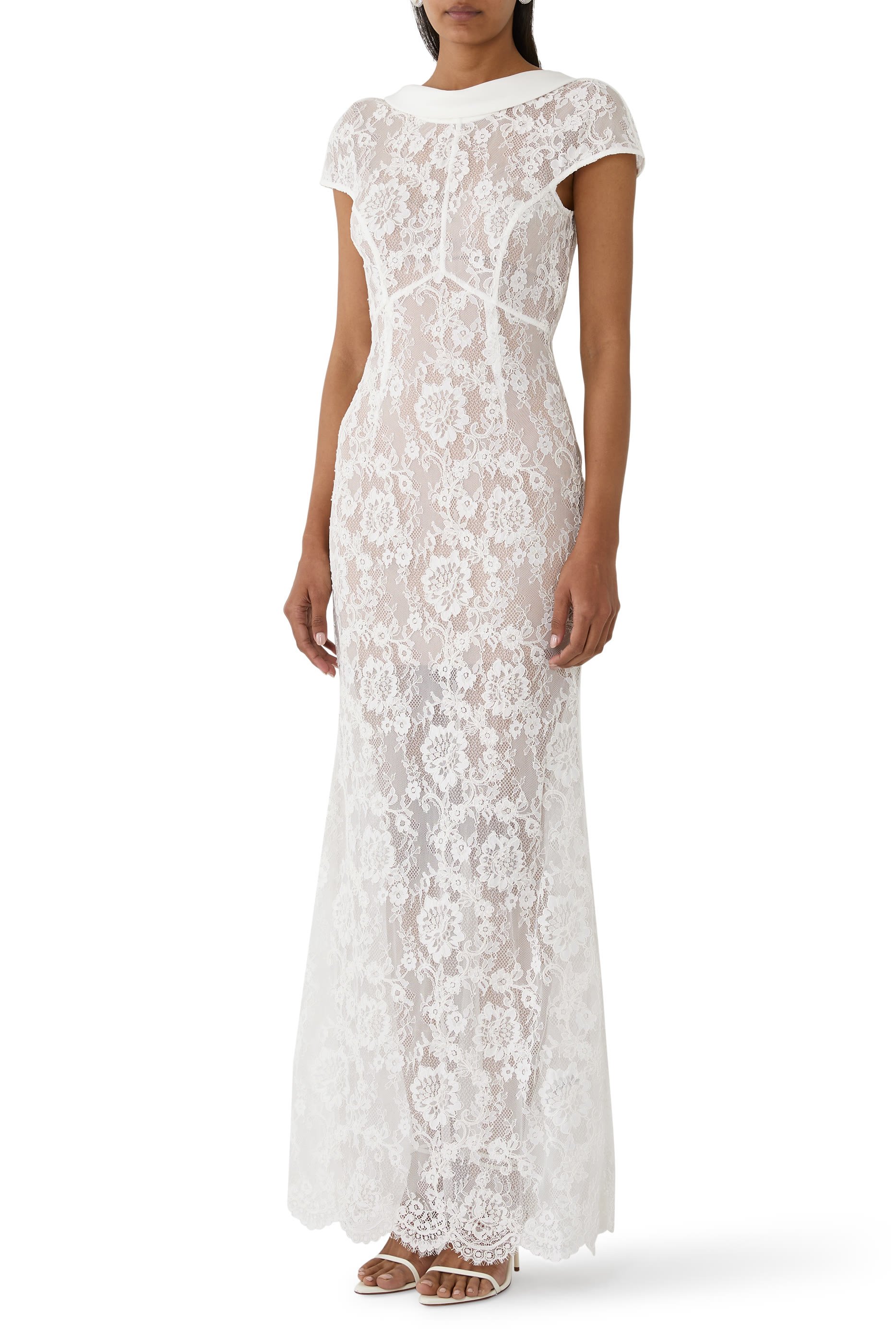 Lace Scoop Back Maxi Dress