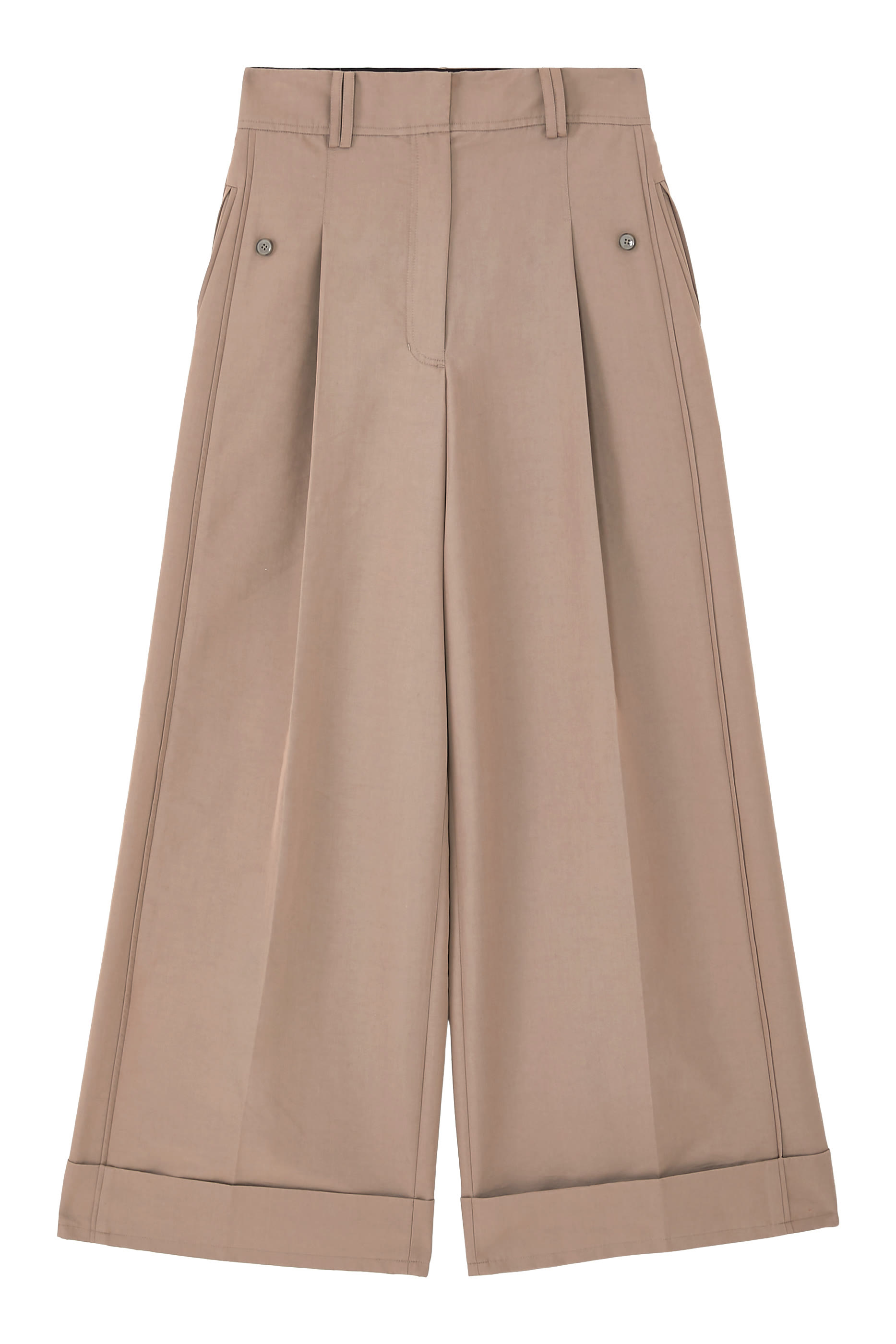 Pleated Wide Leg Trousers