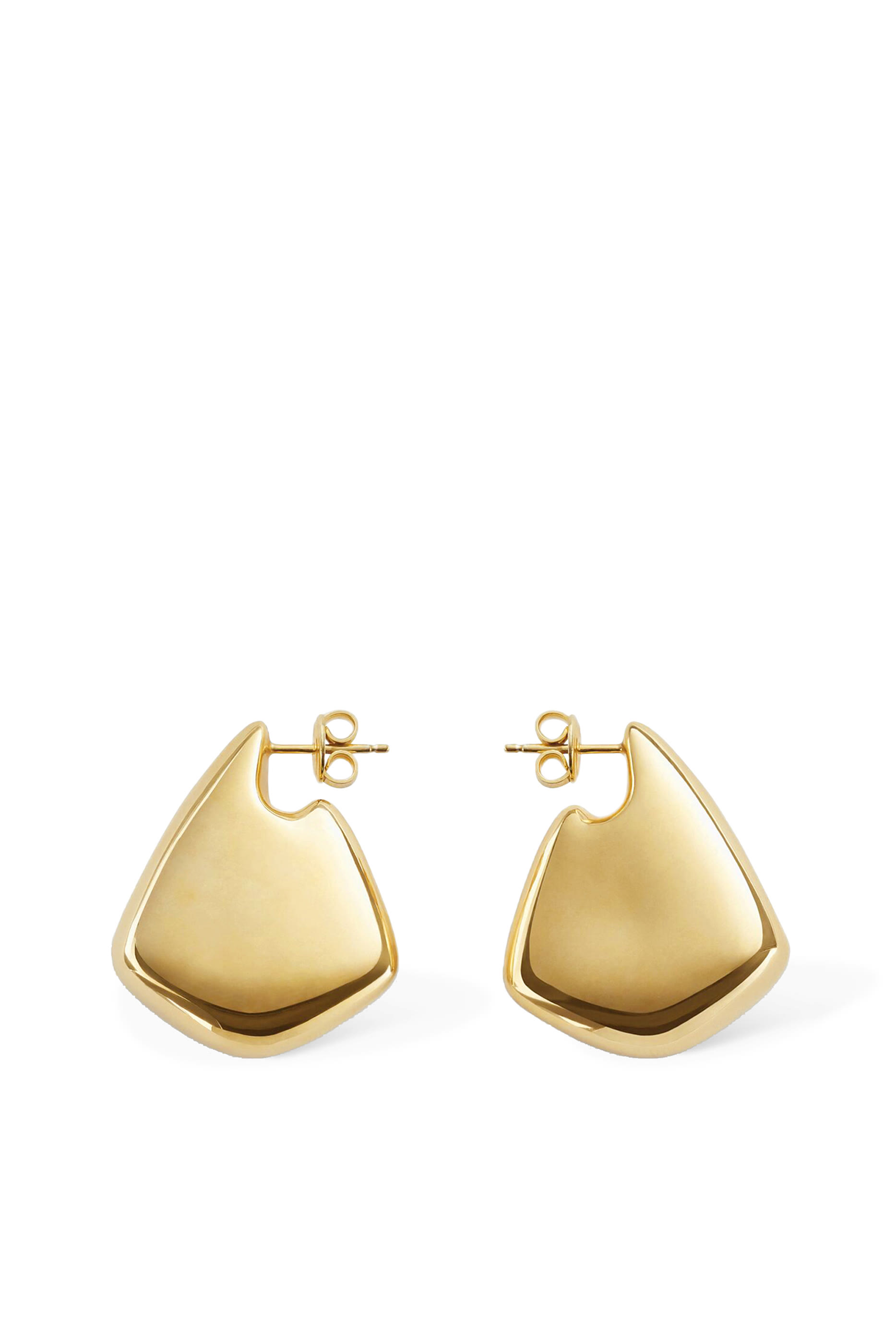 Small Fin Earrings, 18k Gold-plated Sterling Silver