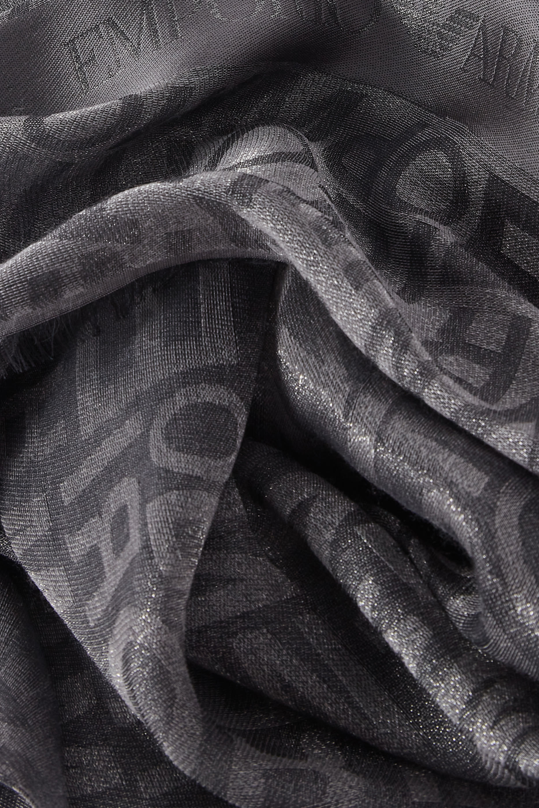 Modal Blend Stole with Lurex & Jacquard Lettering Scarf