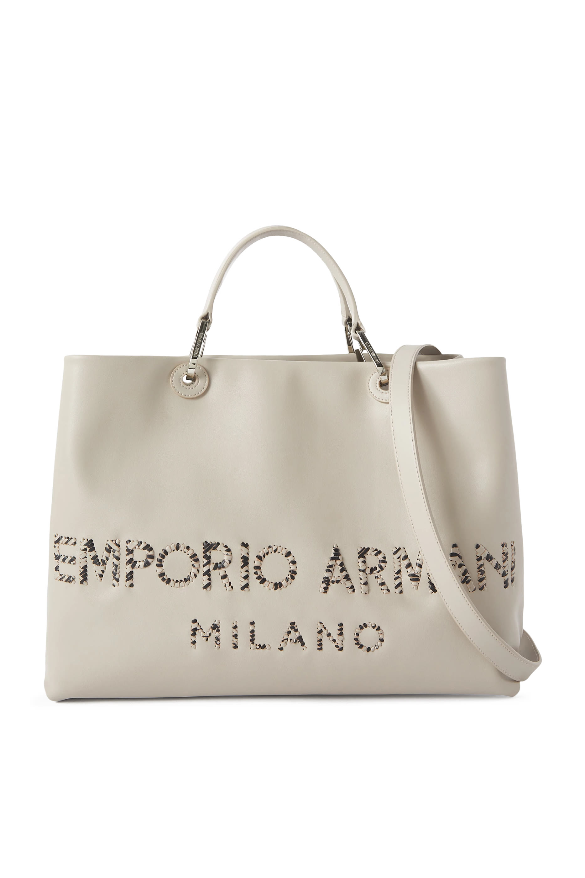 Logo Leather Tote Bag