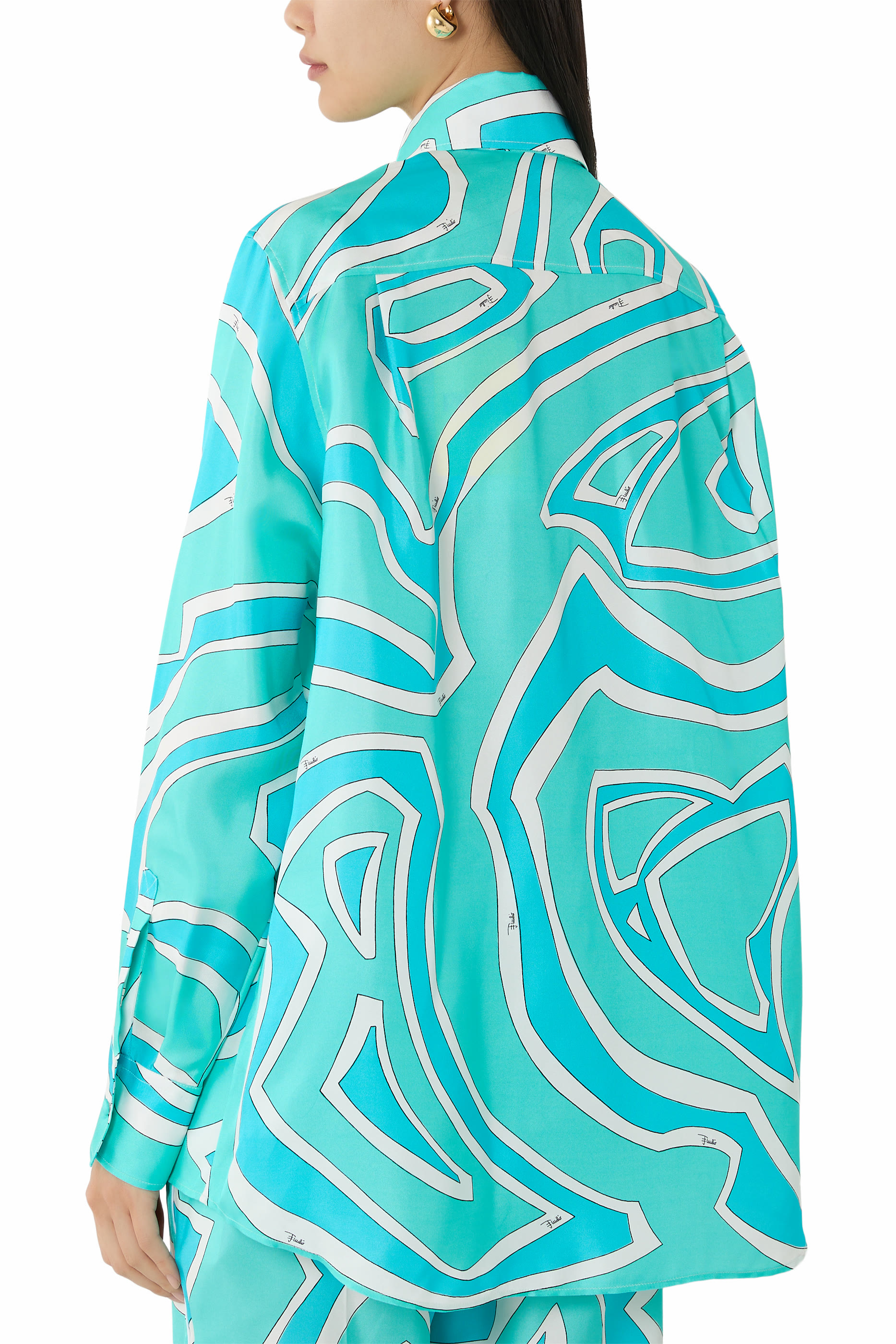 Printed Silk Twill Shirt