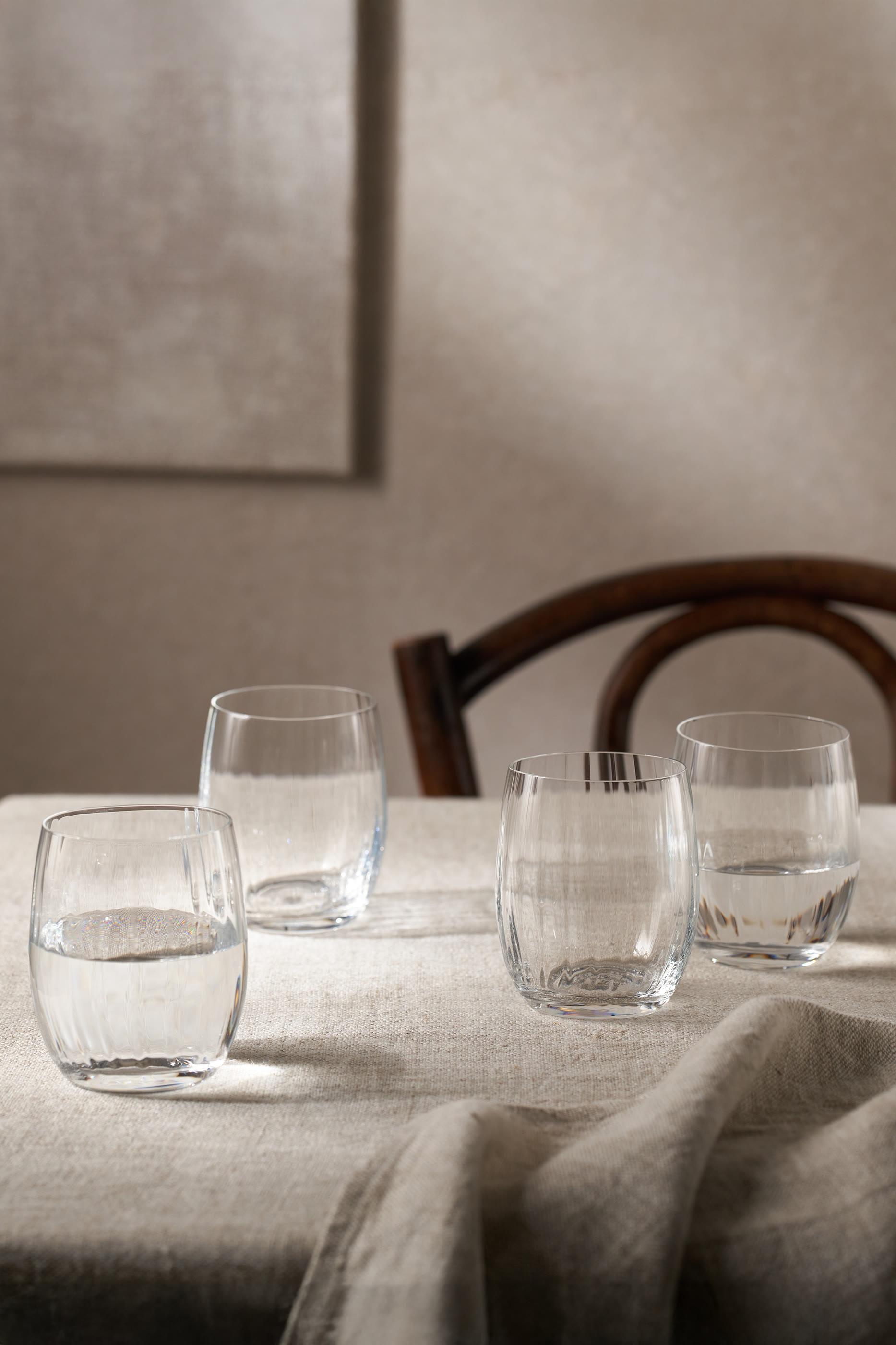 Skye Optic Tumbler Glass, Set of 4