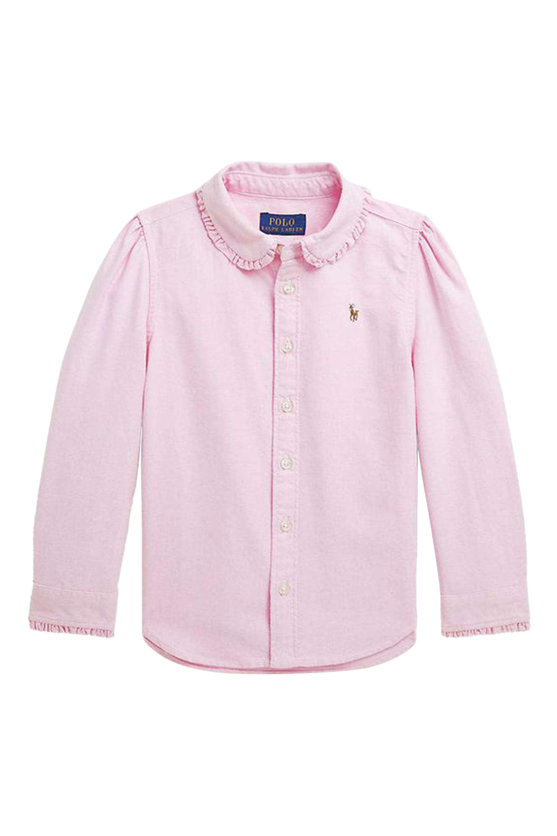Kids Ruffled Cotton Oxford Shirt