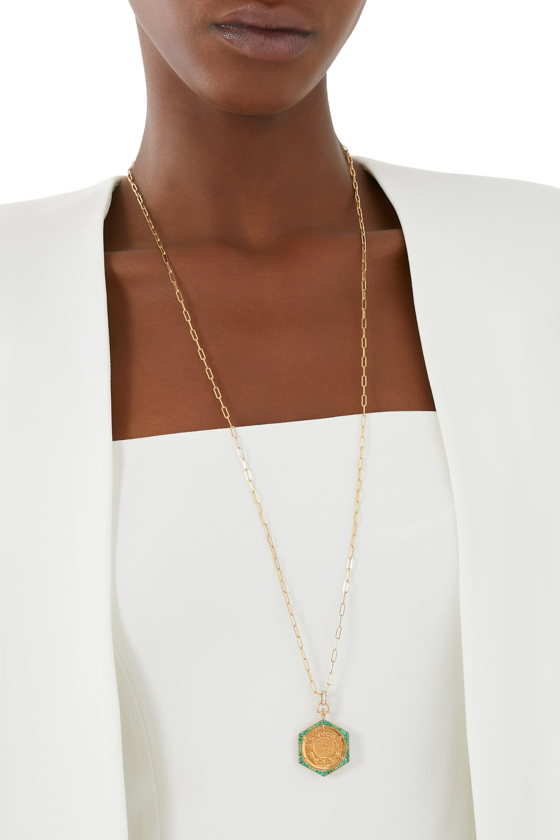 Ginea Necklace, 22k & 18k Yellow Gold with Diamonds