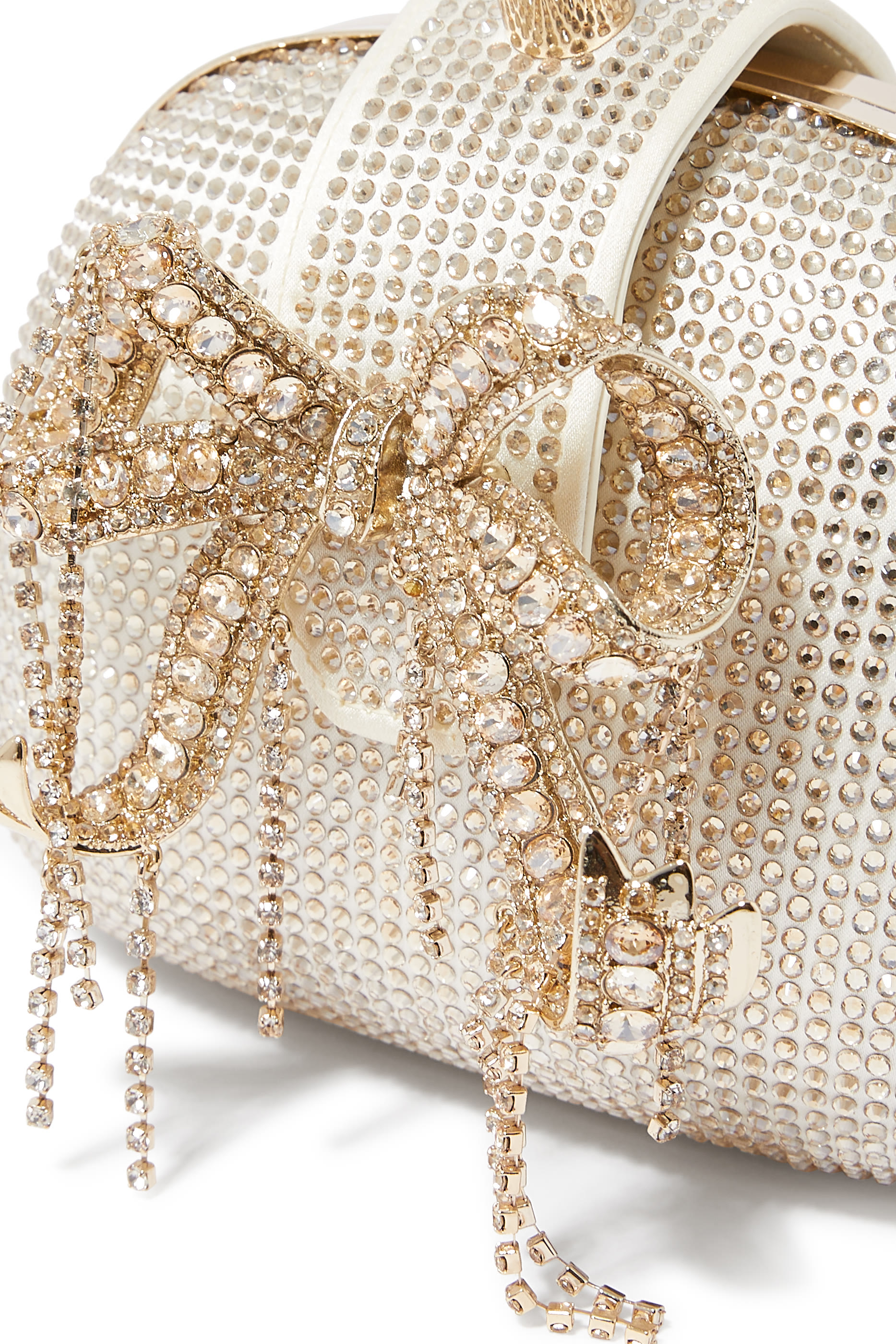 Rhinestone Top Handle Clutch Bag