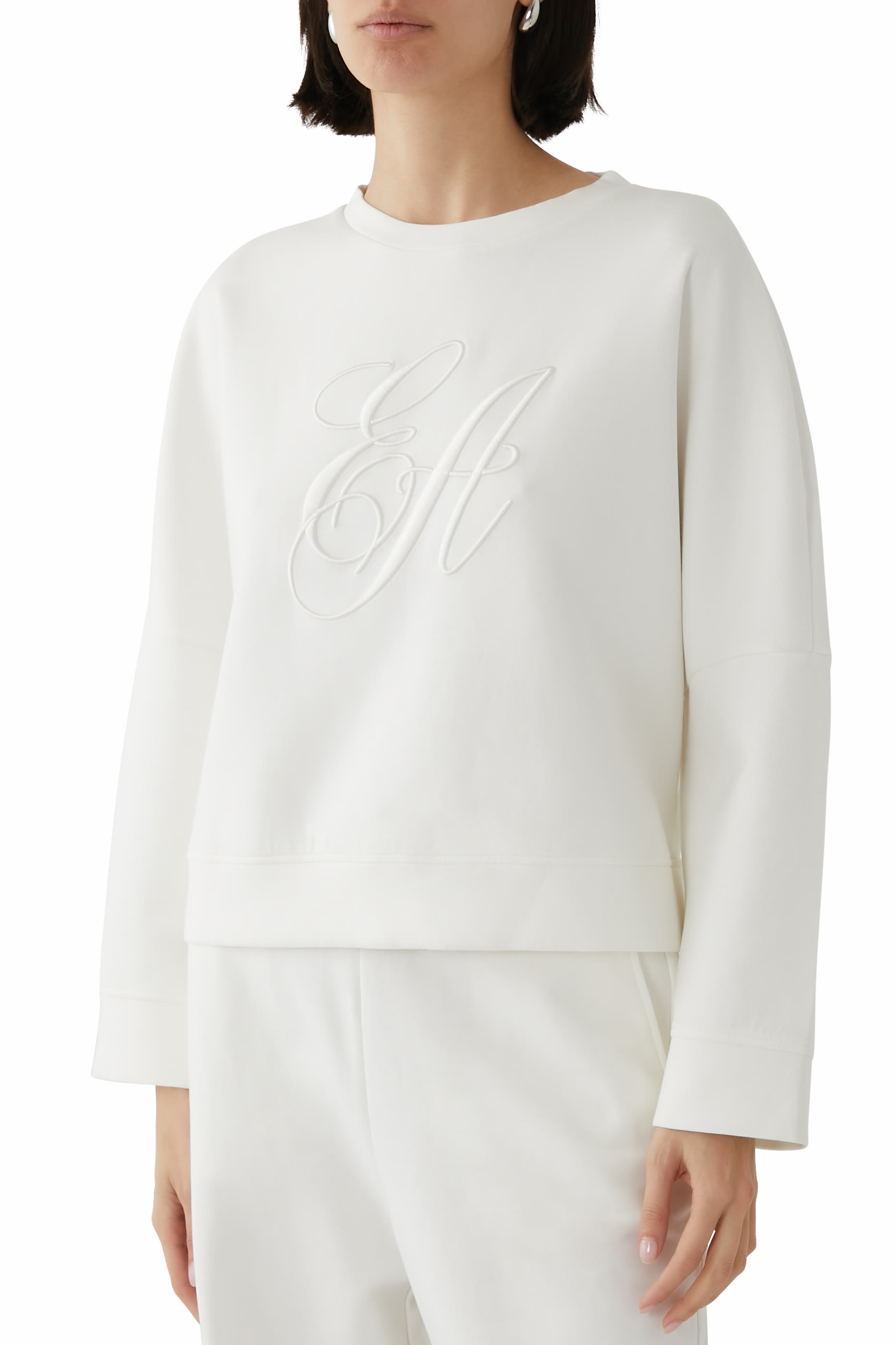 EA Logo Embroidered Jersey Sweatshirt