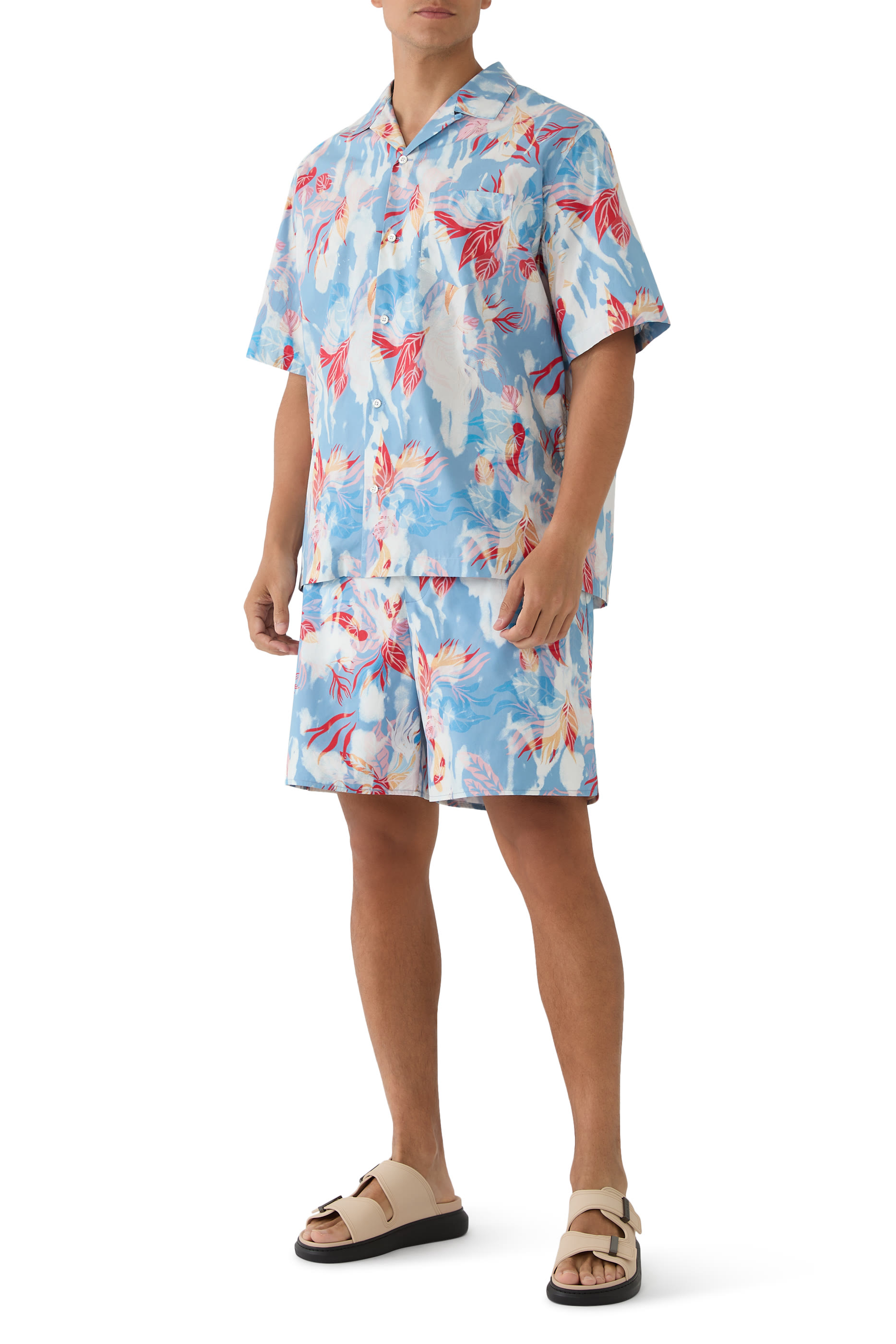 Hawaiian Floral Pajama Shorts