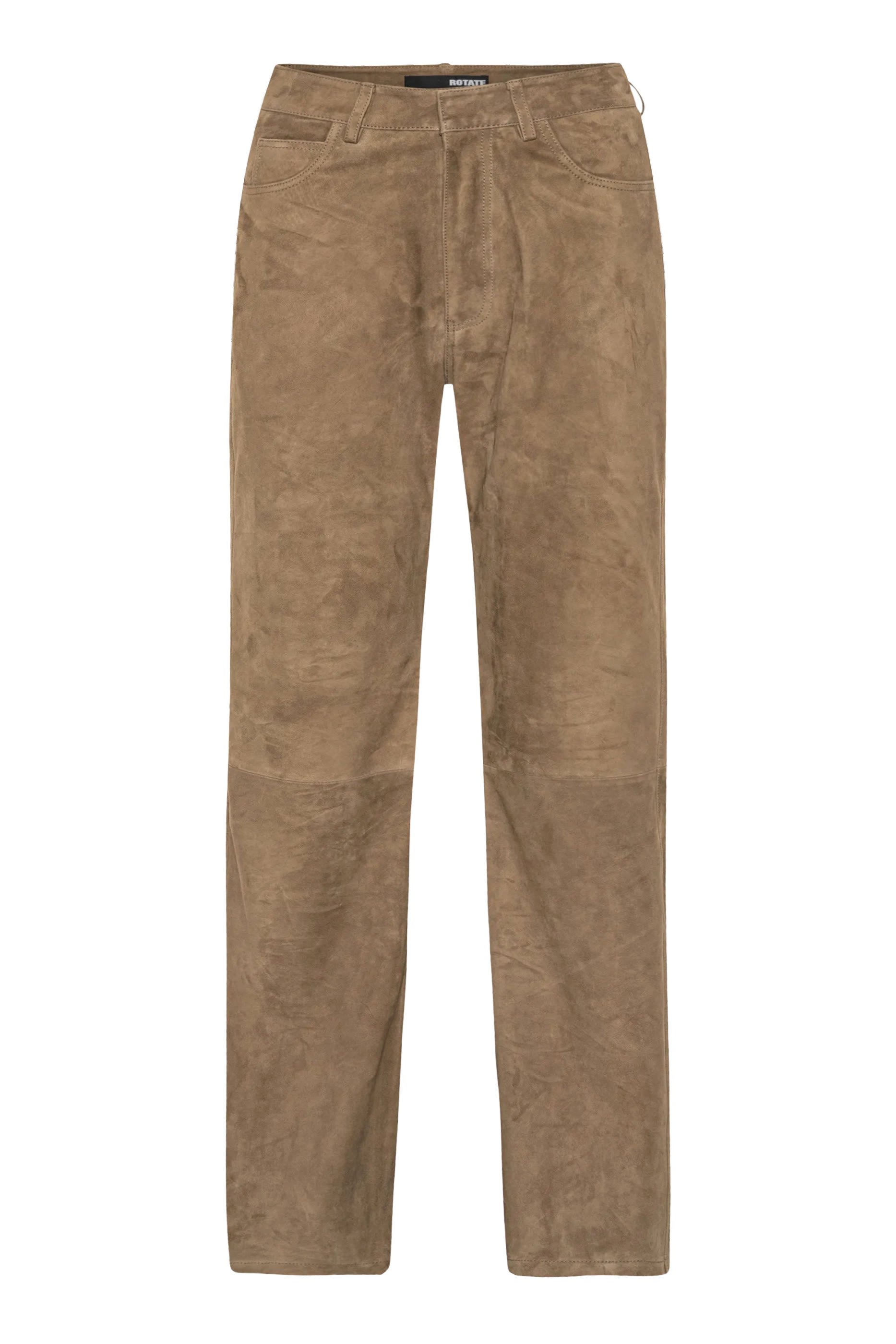 Straight Suede Pants