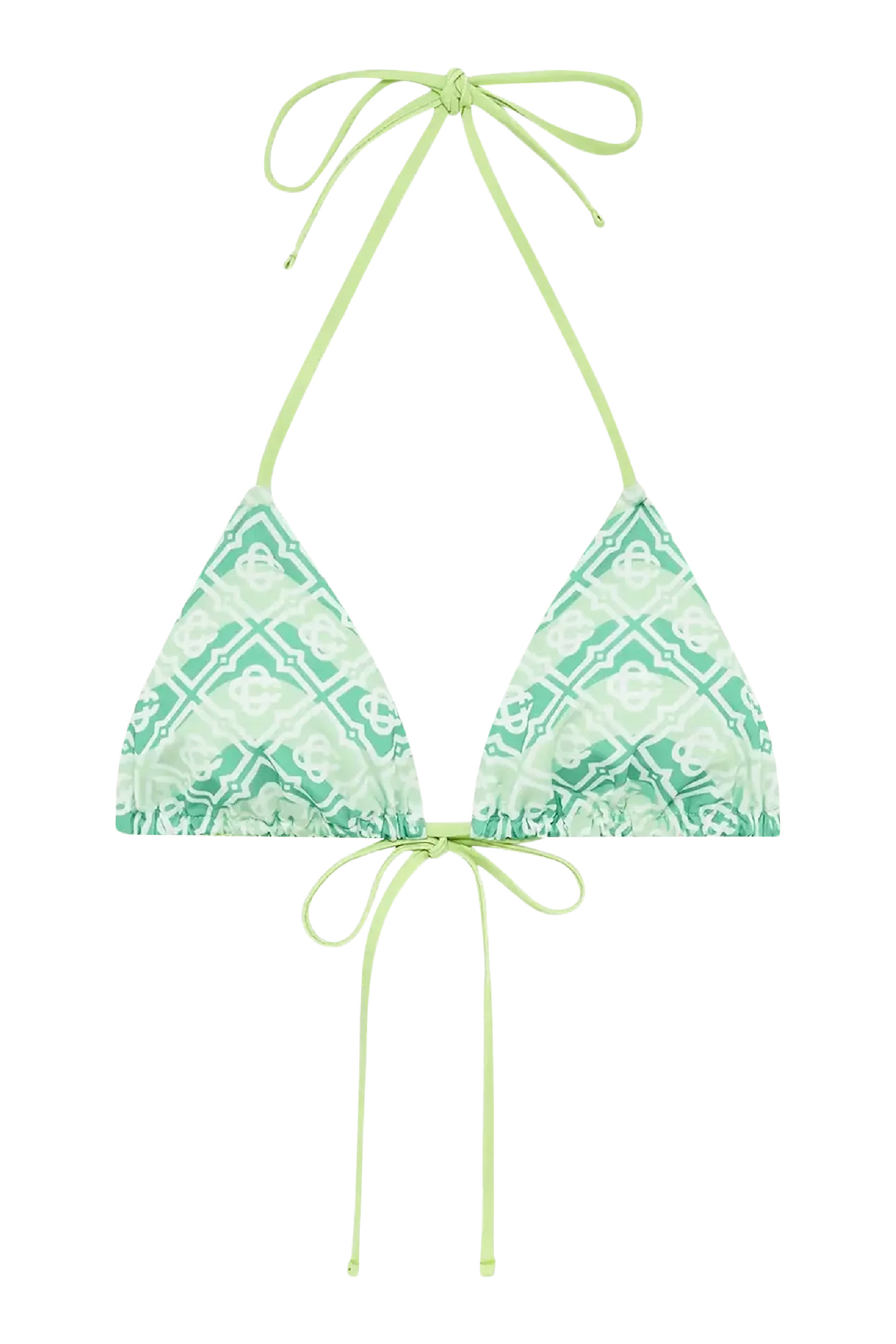 Wavy Monogram String Bikini Top
