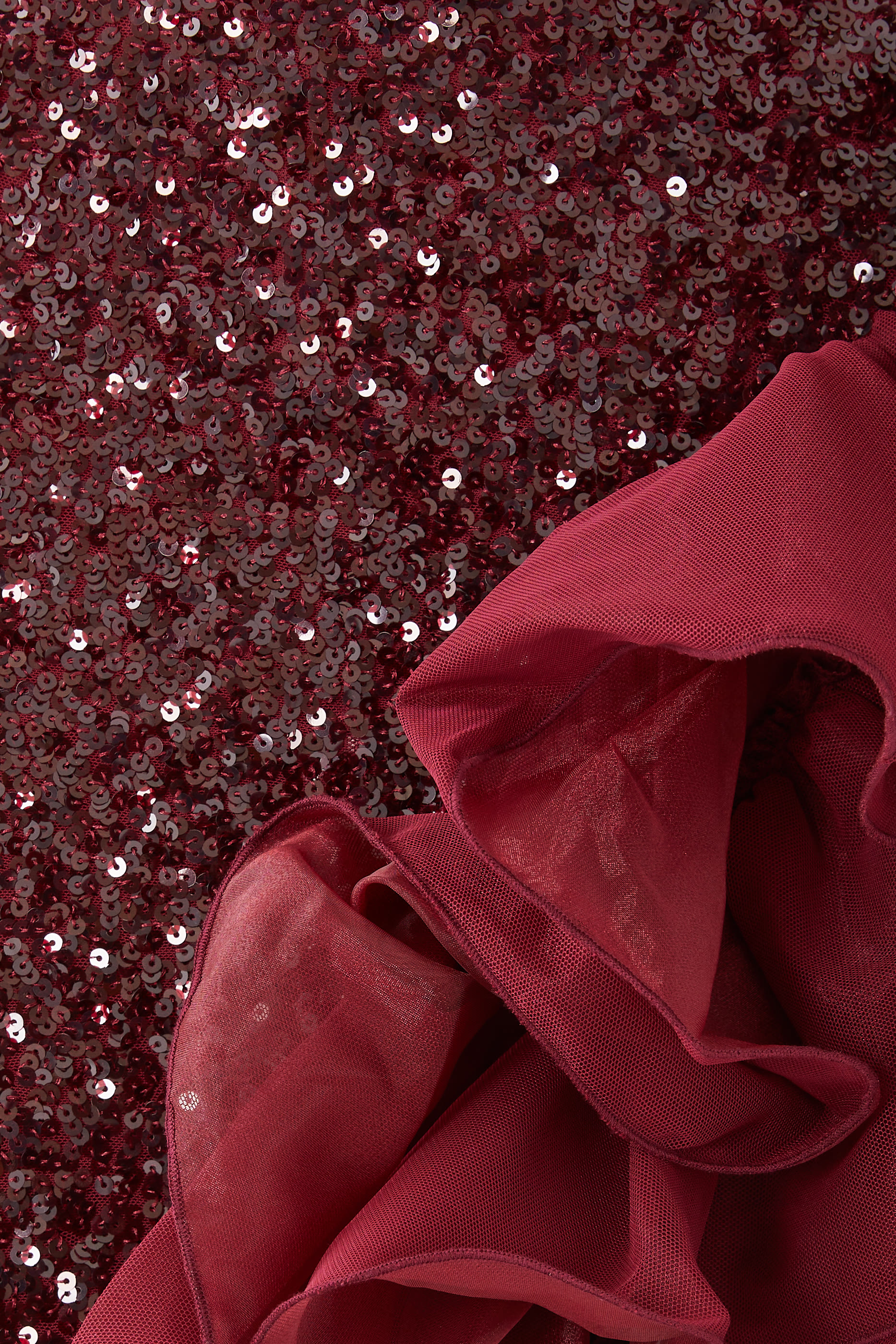Sequins Midi Ruffle Dress
