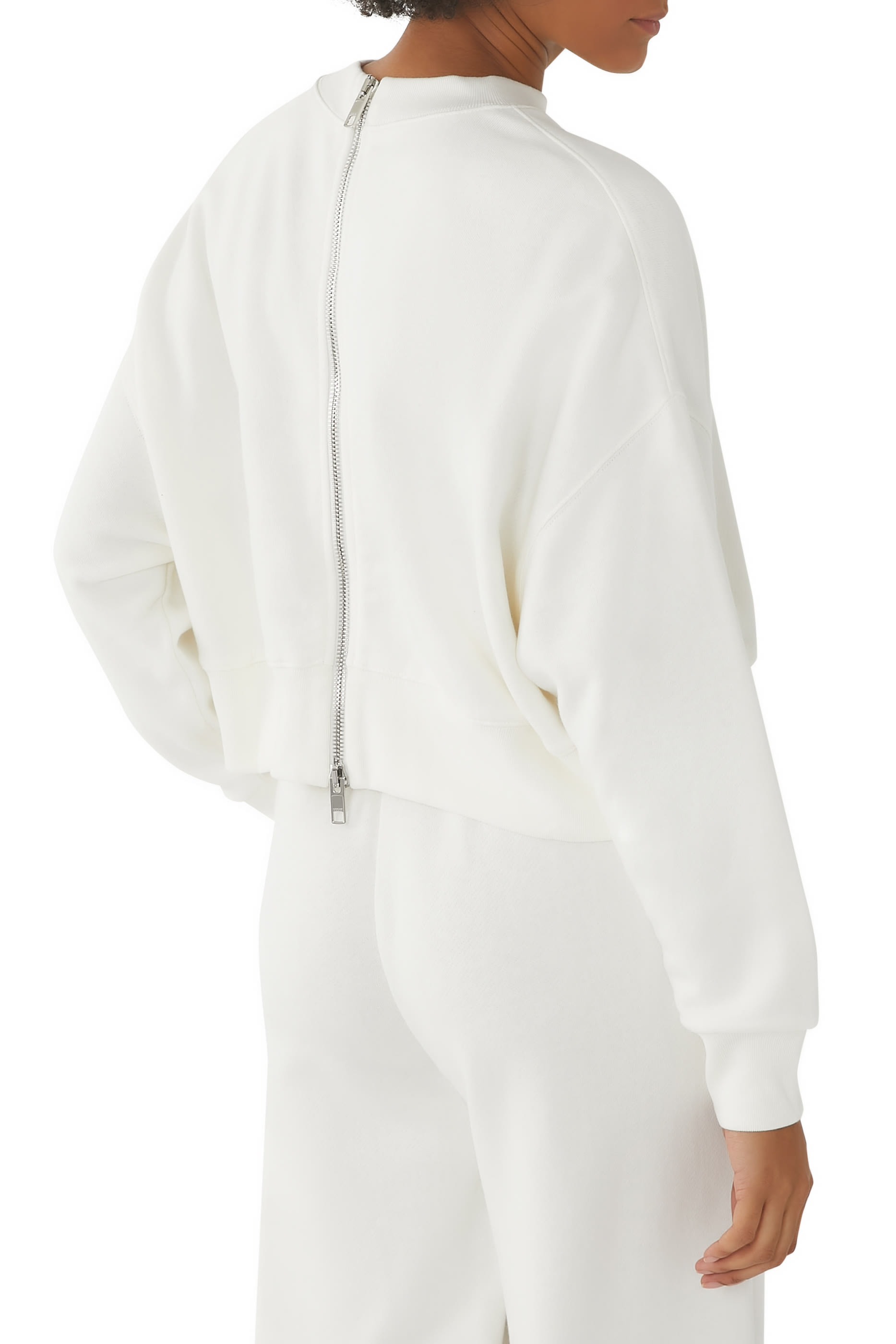 Jersey Sweatshirt With Interlocking G and Zip