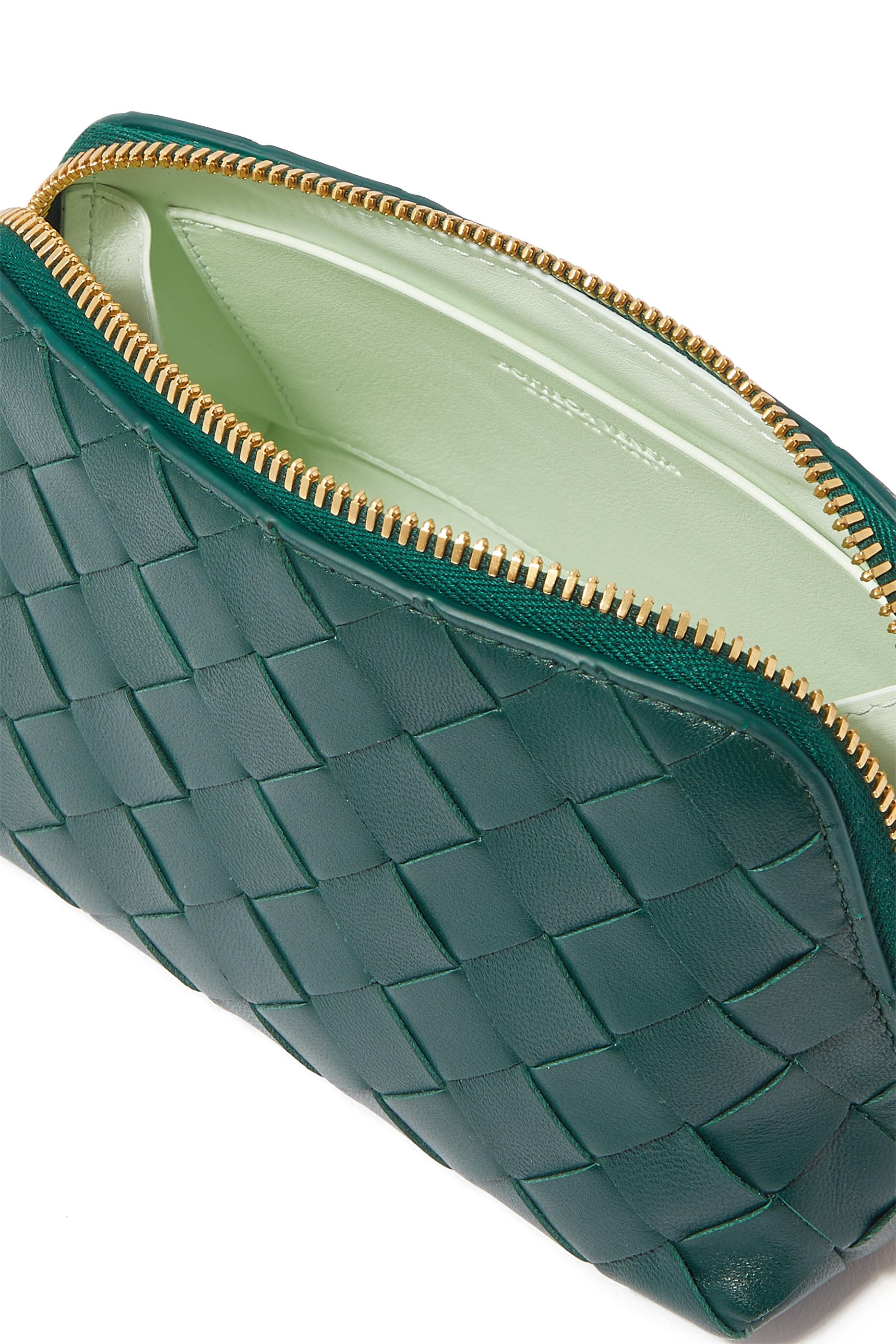 Intrecciato Small Half-Moon Beauty Pouch