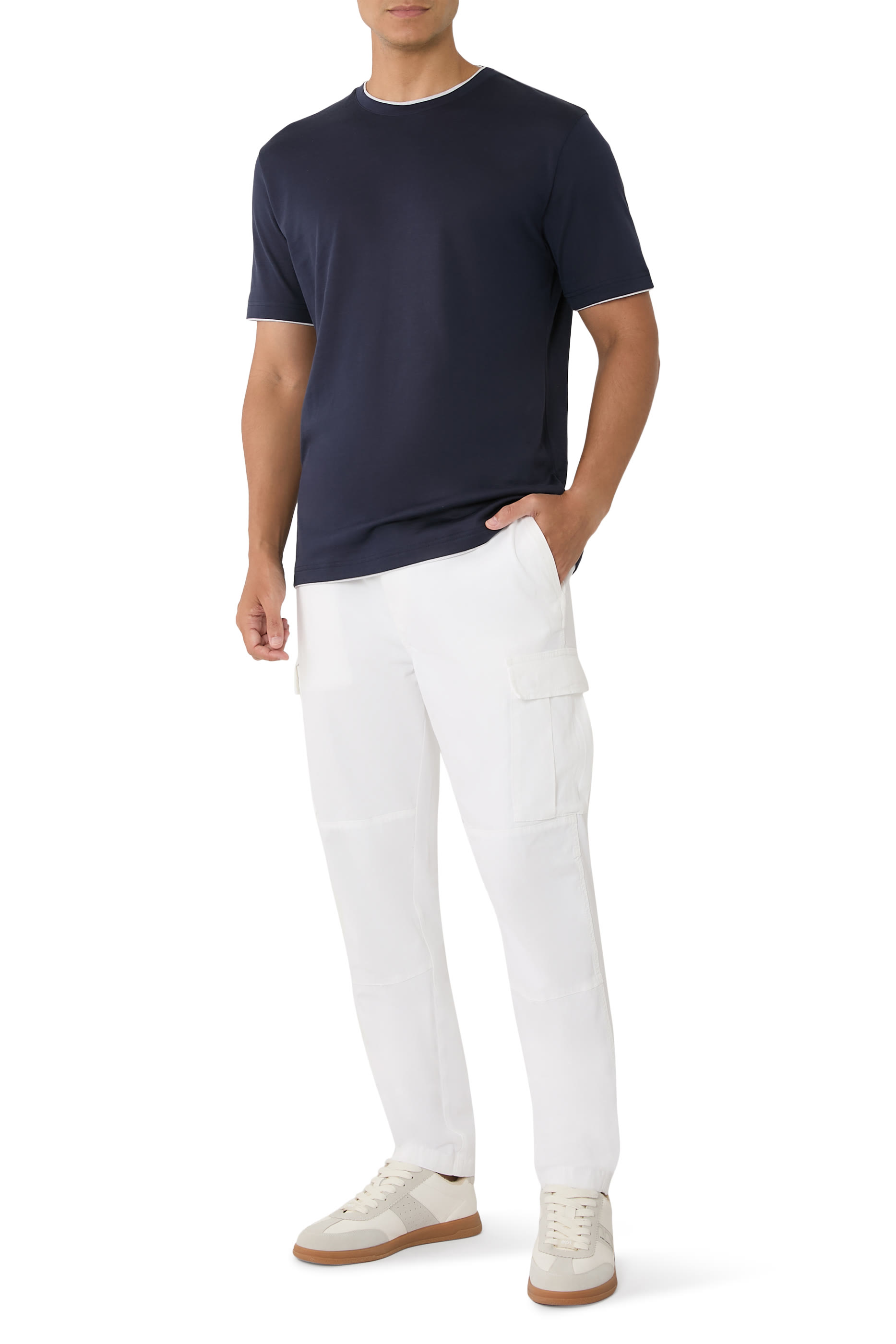 Crew Neck Cotton Jersey T-Shirt