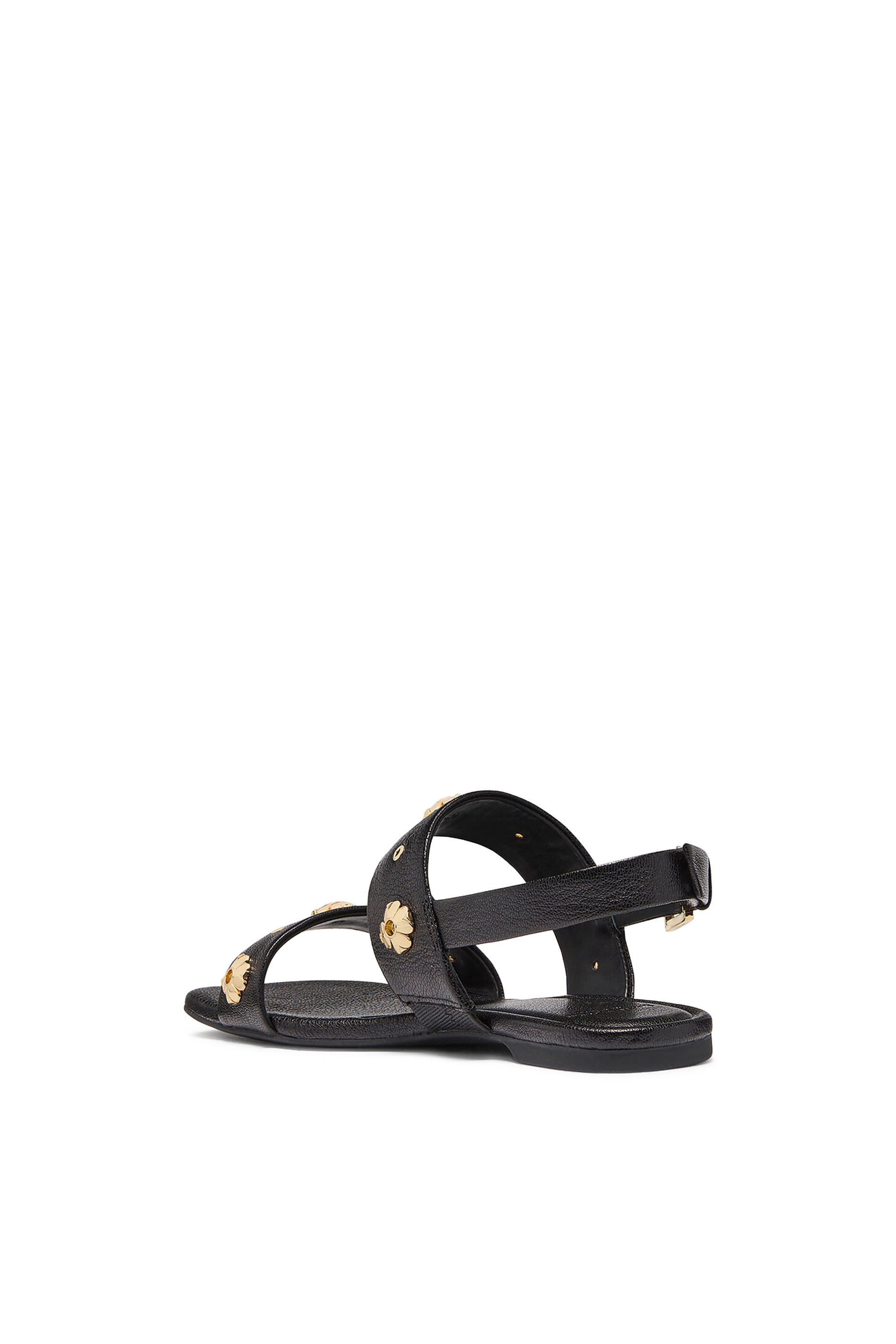 Spade Flower Stud Flat Sandals