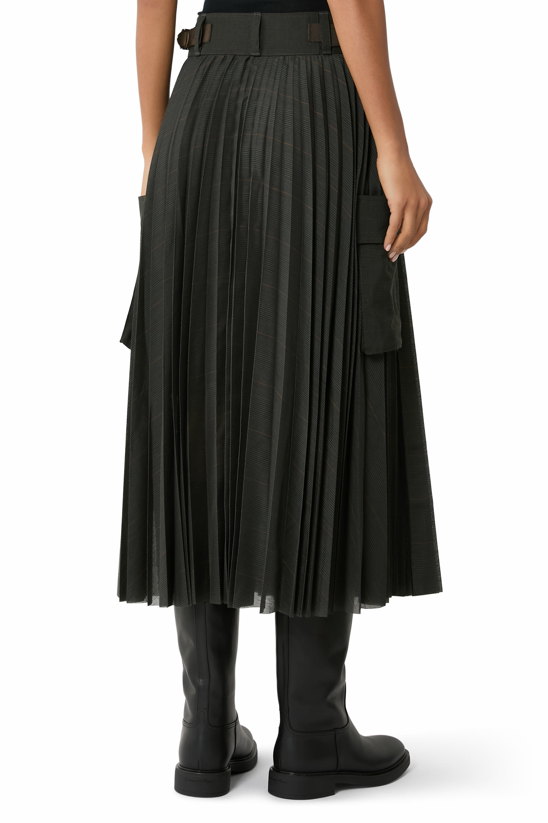 Glen Check Pleated Skirt