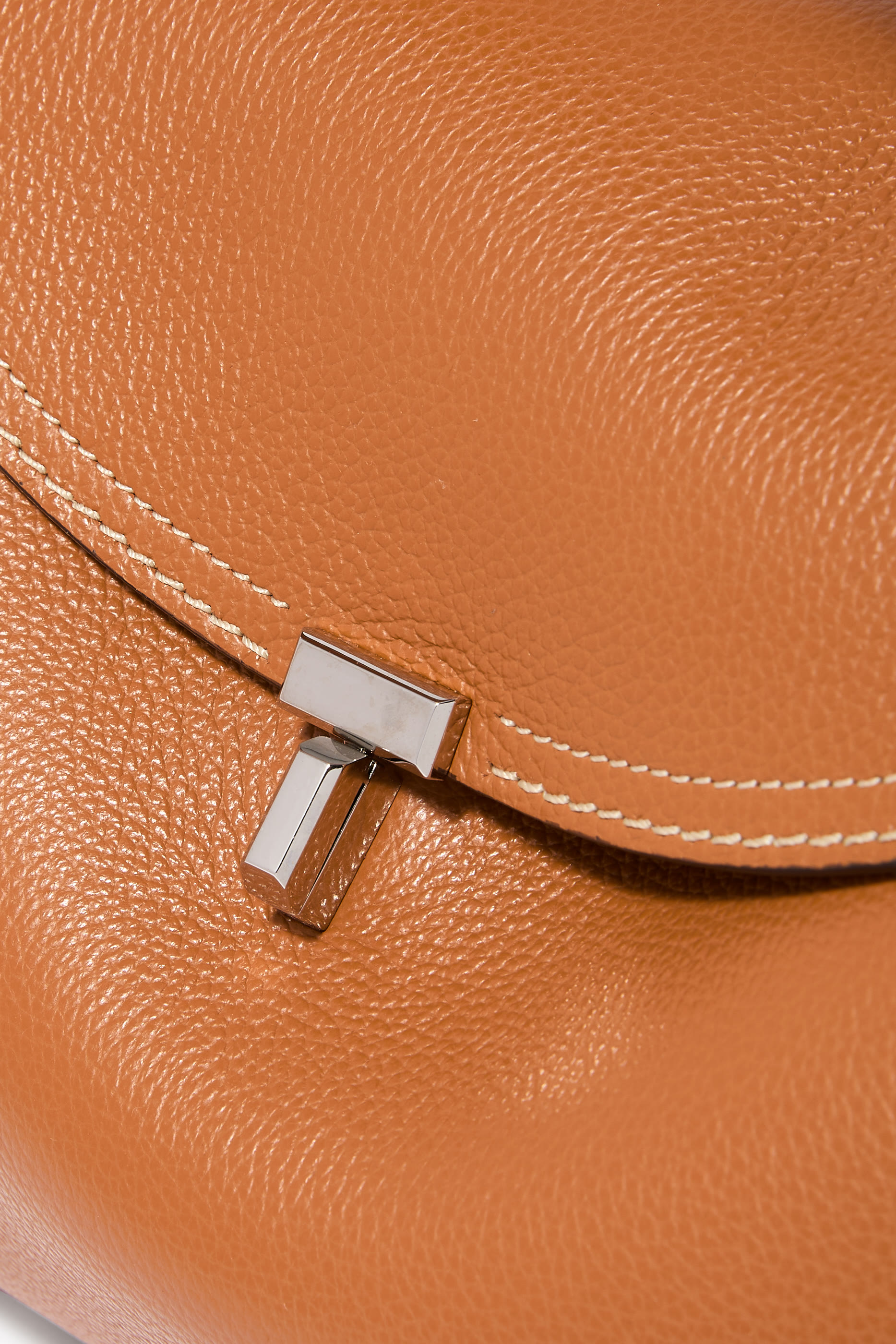  T-Lock Grained-Leather Top Handle Bag
