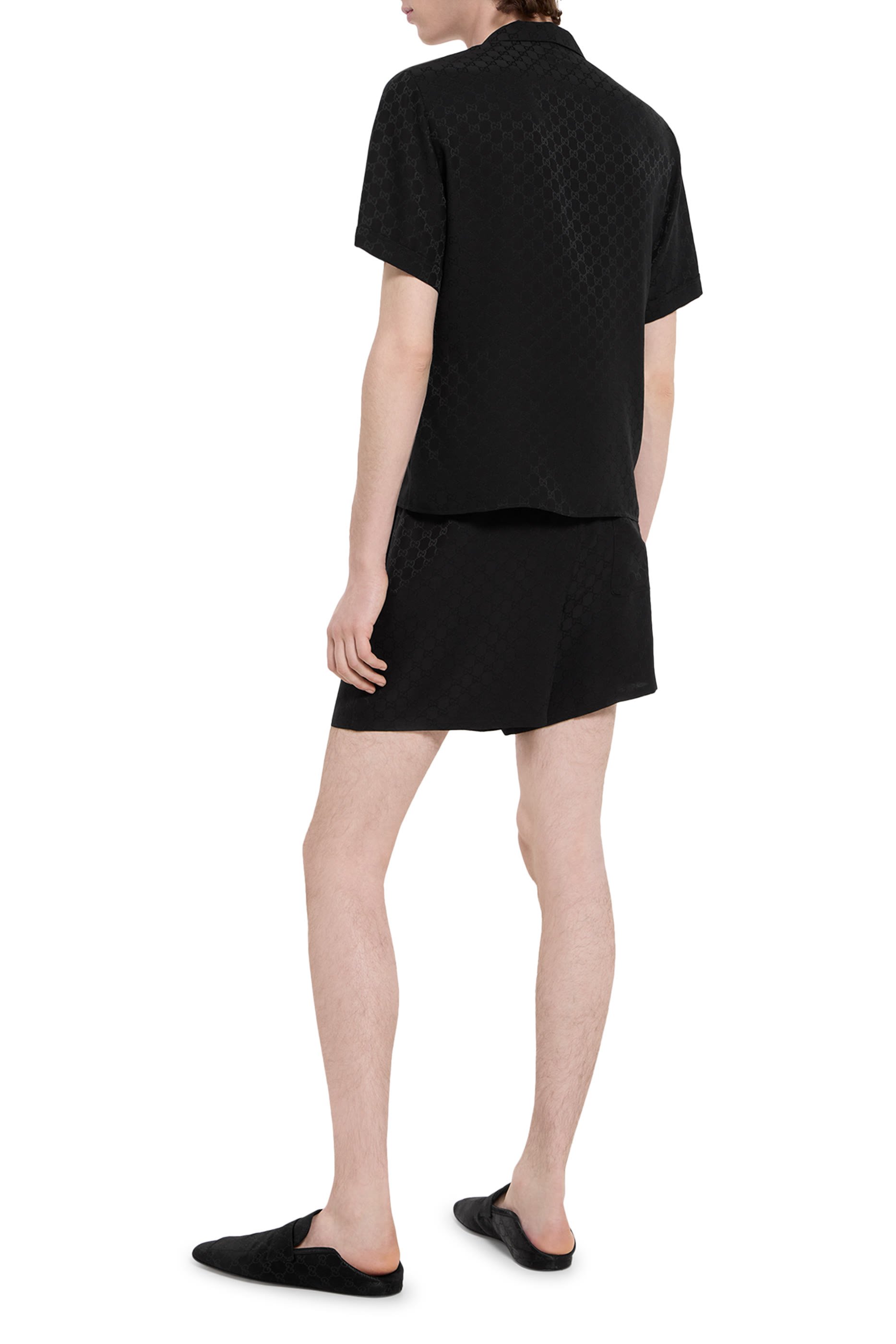 GG Silk Jacquard Bowling Shirt