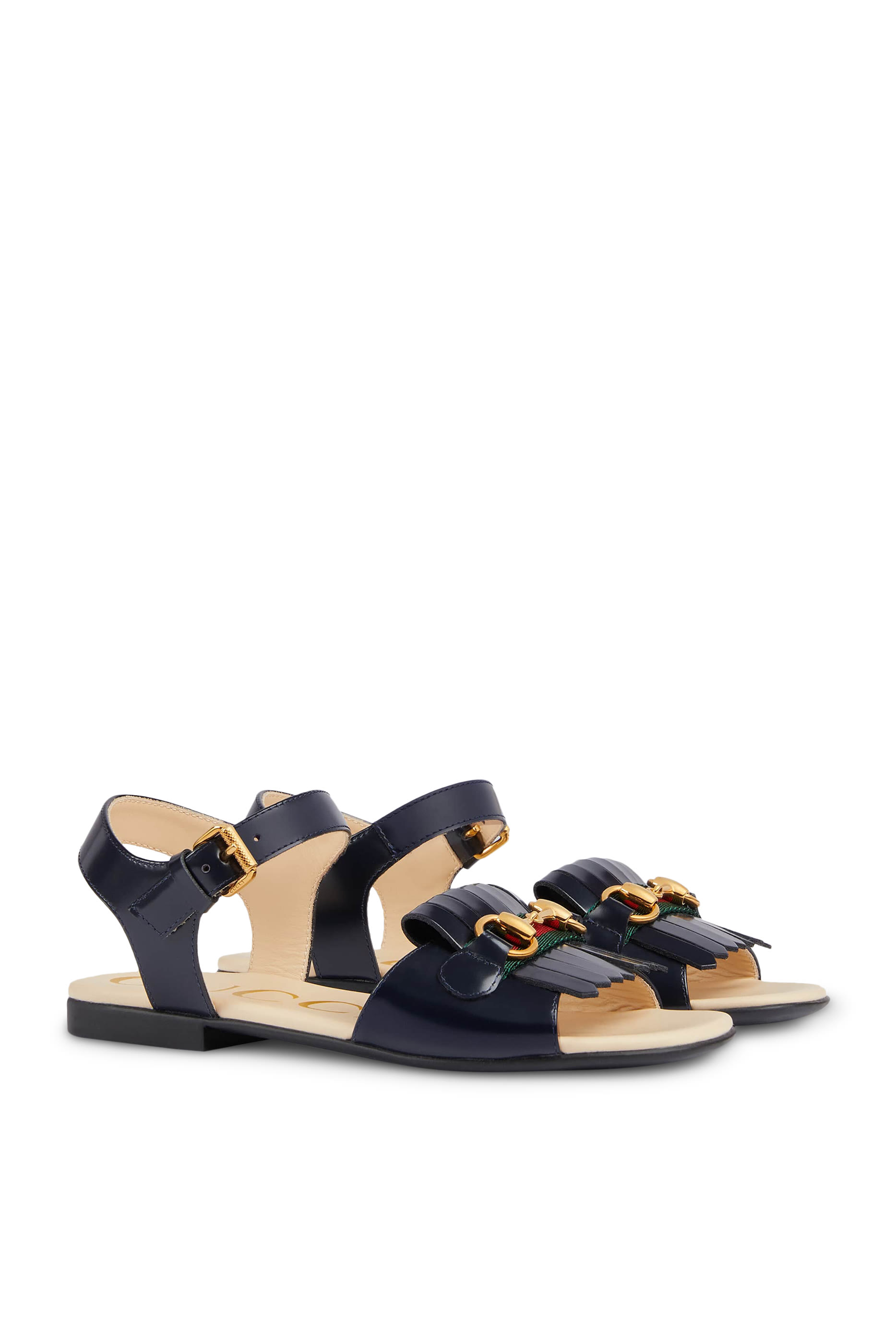 Kids Horsebit Leather Sandals