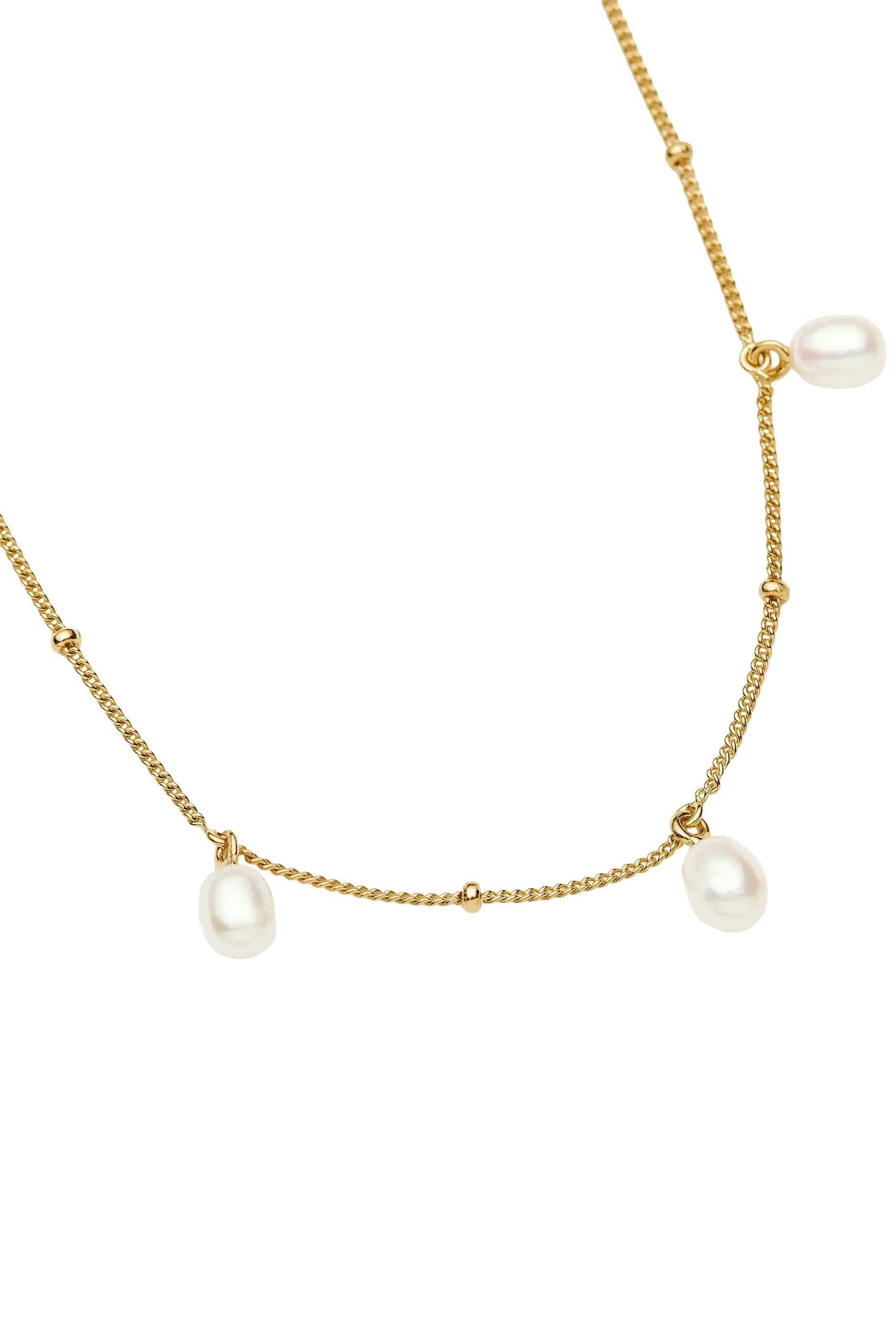  Pearl Baya Baroque Chain Choker, 18ct Recycled Gold Vermeil on Recycled Sterling Silver & Baroque Pearls