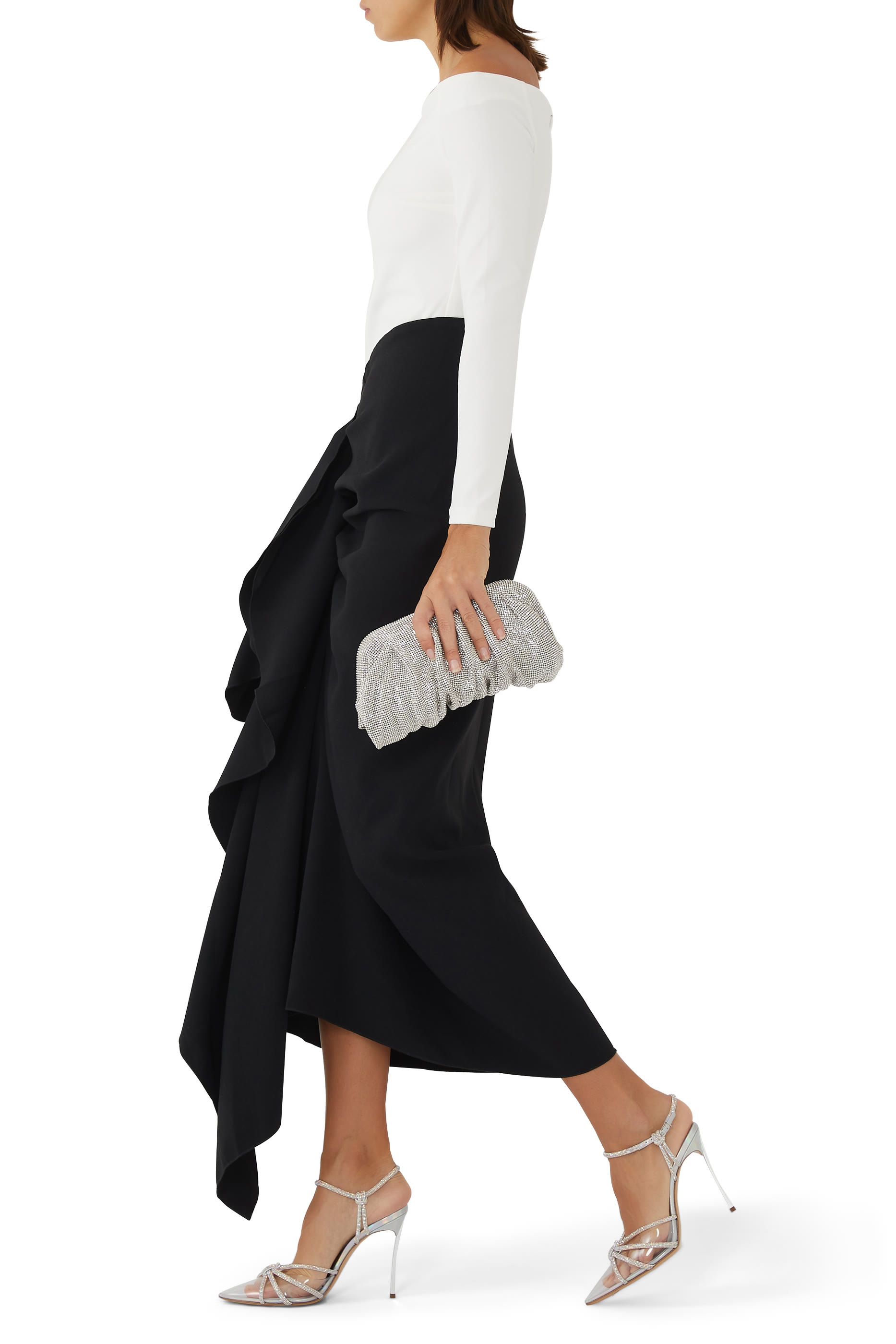 Venus La Grande Rhinstone Mesh Clutch