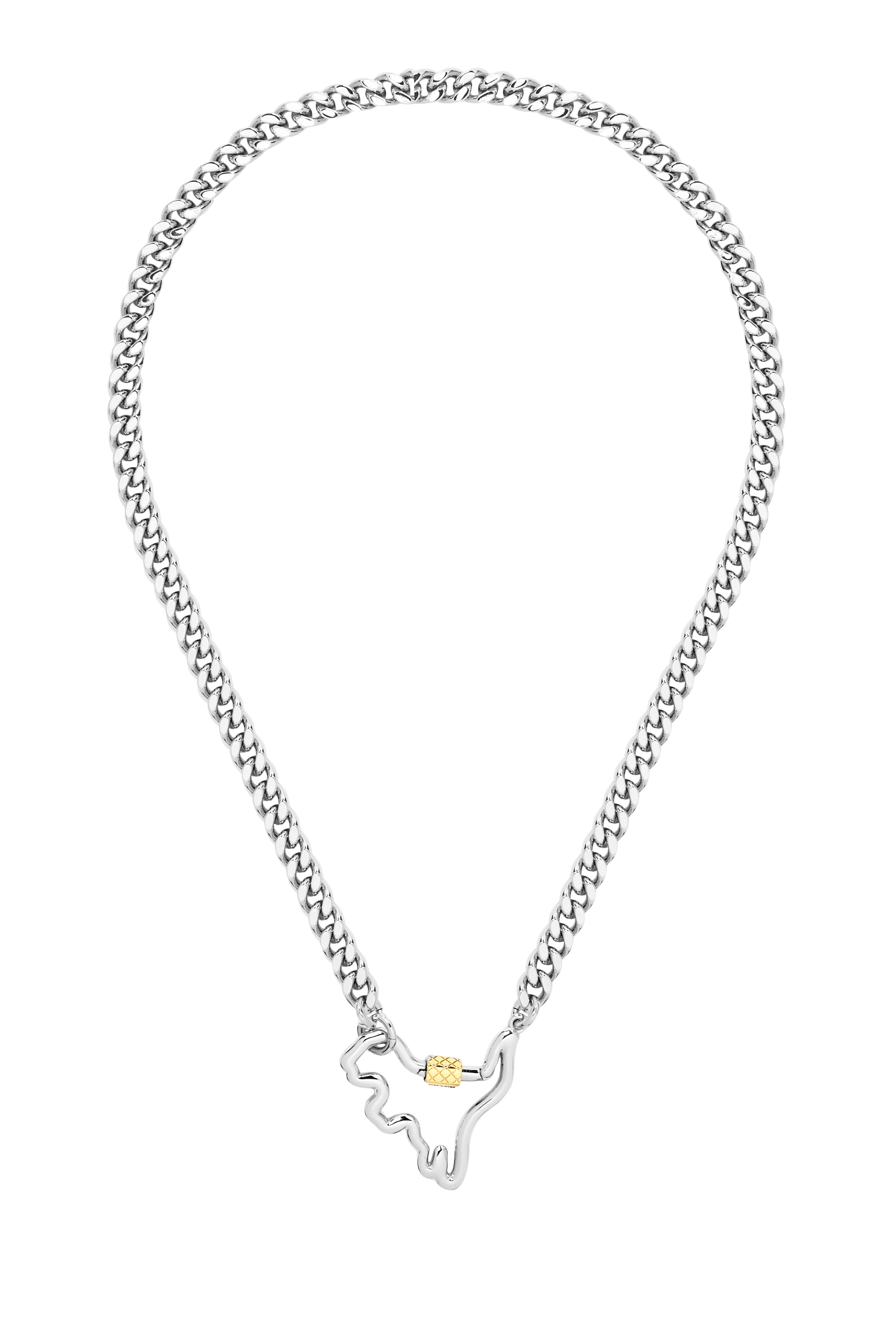 Signature Carabiner Rexy Pendant Necklace, Metal