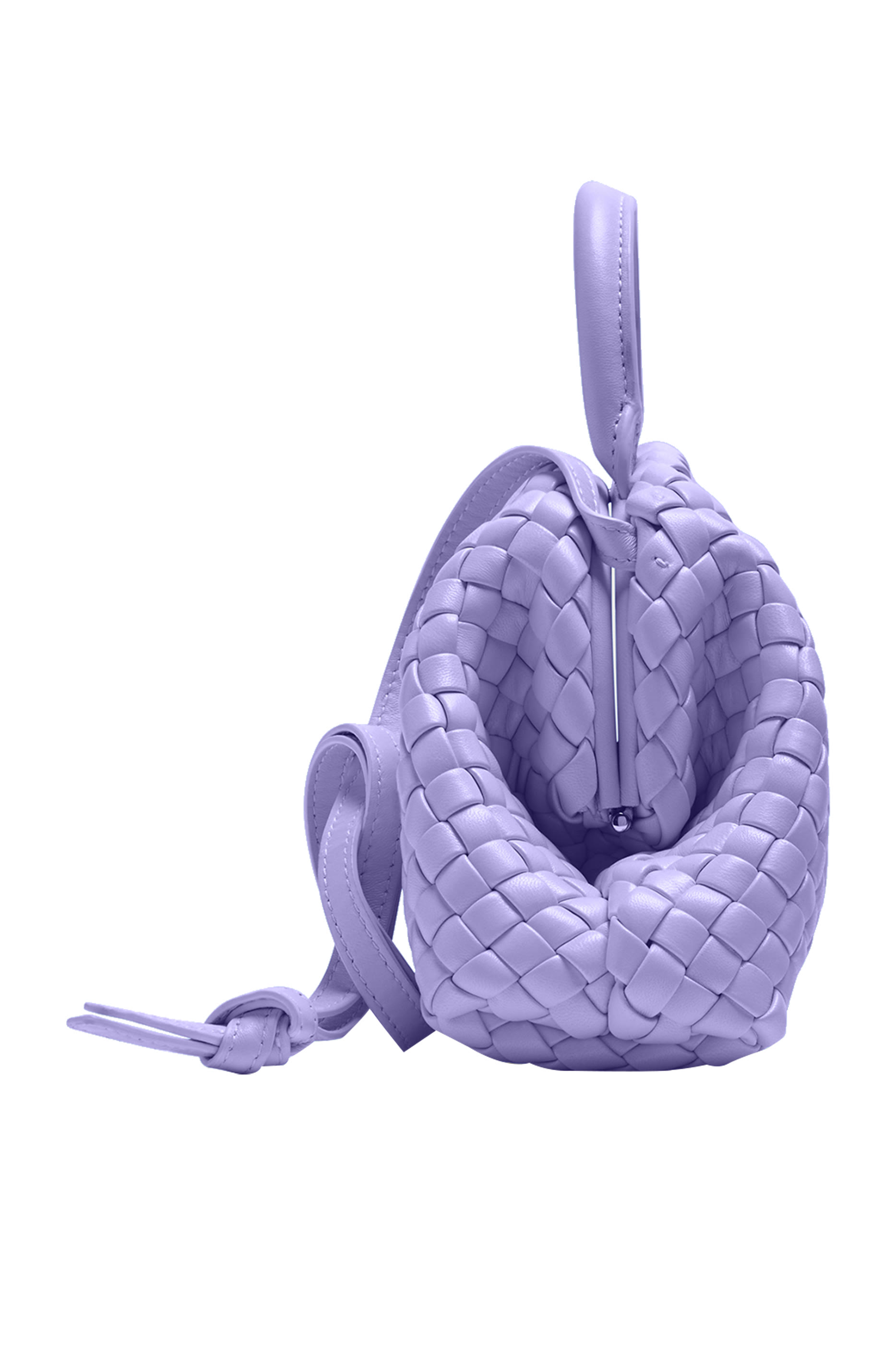 Mini Padded Intreccio Leather Top Handle Bag