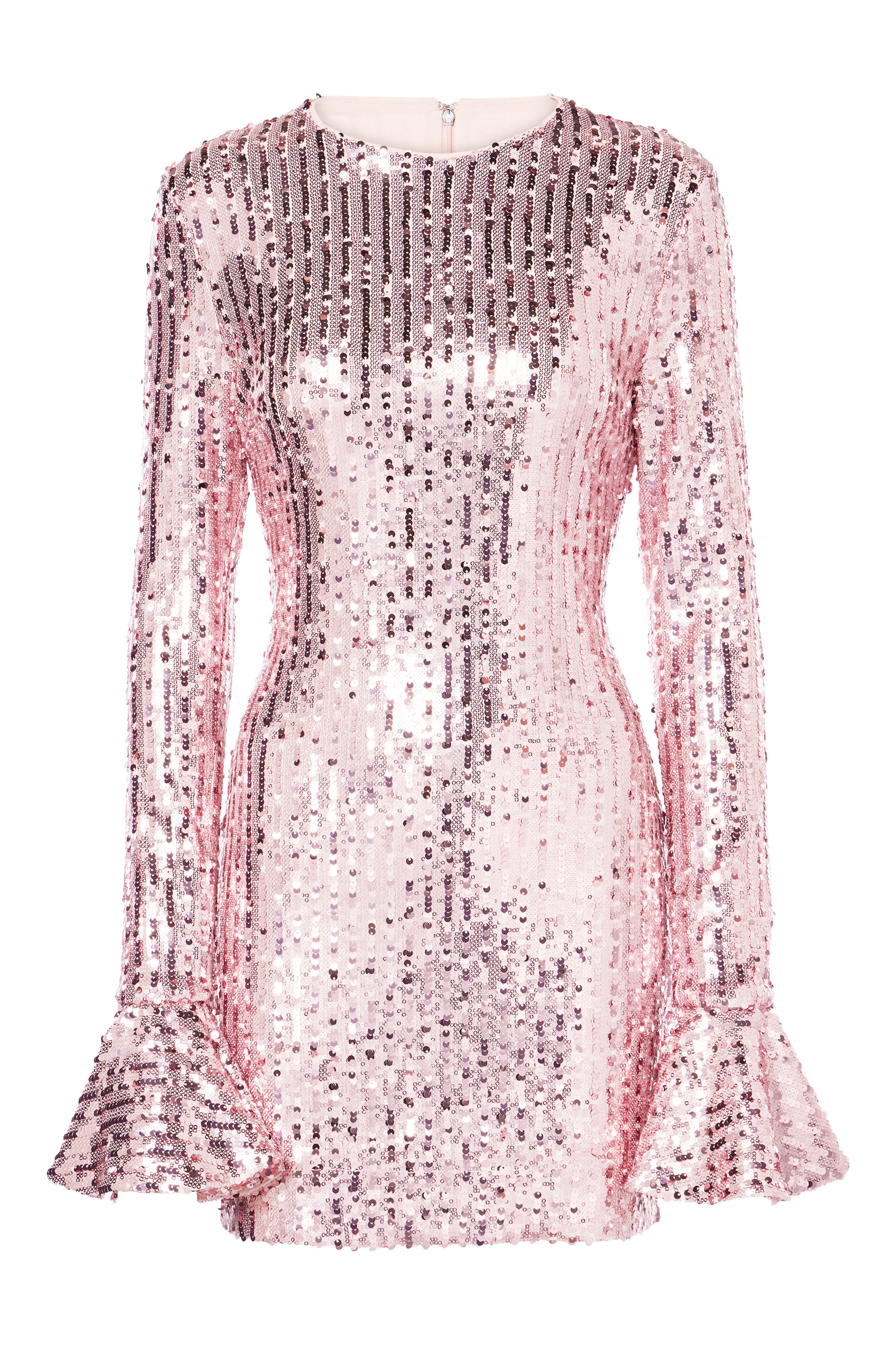 Sequins Long Sleeves Mini Dress