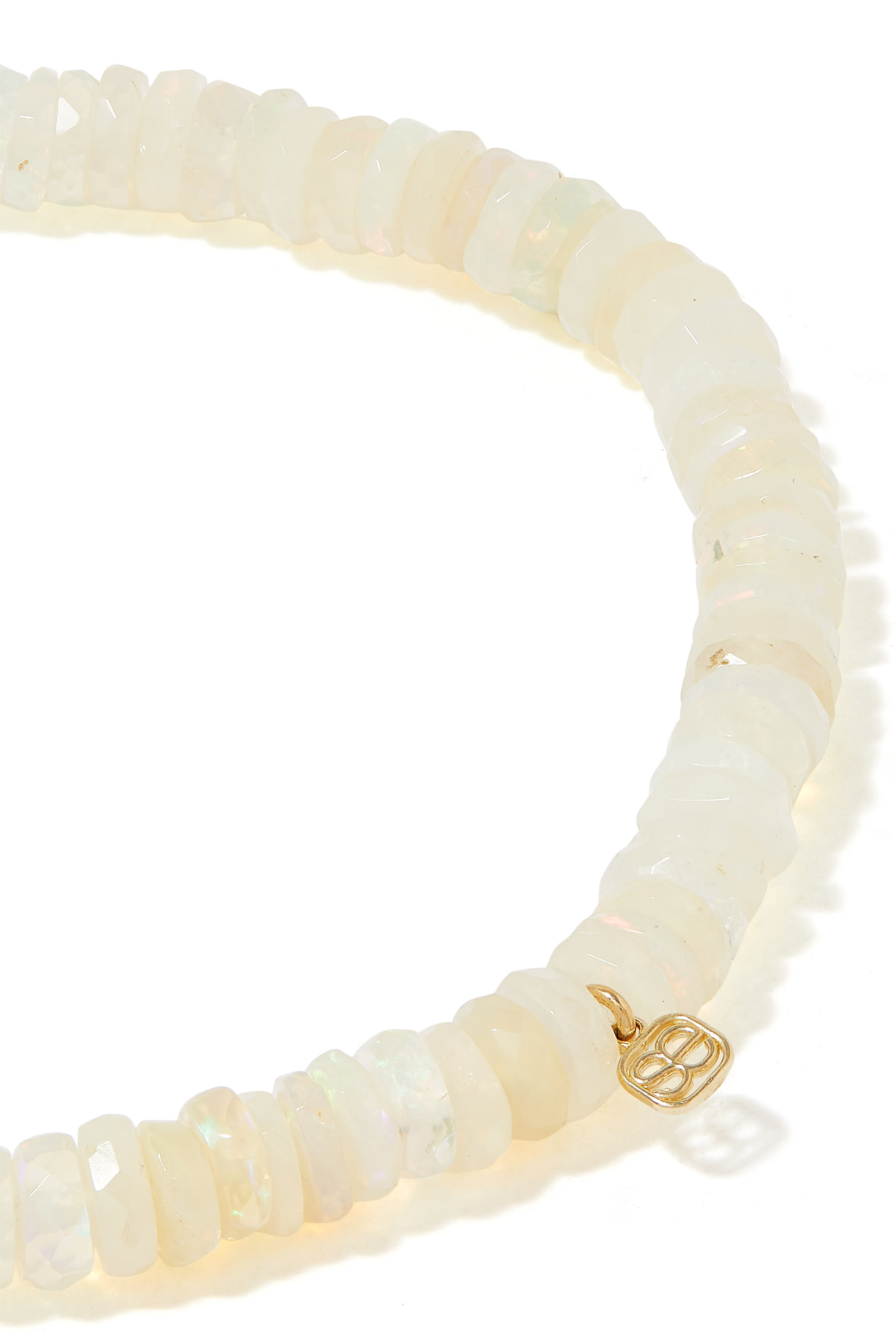 Paisley Flower Beaded Bracelet, 14k Yellow Gold with Opals & Diamonds