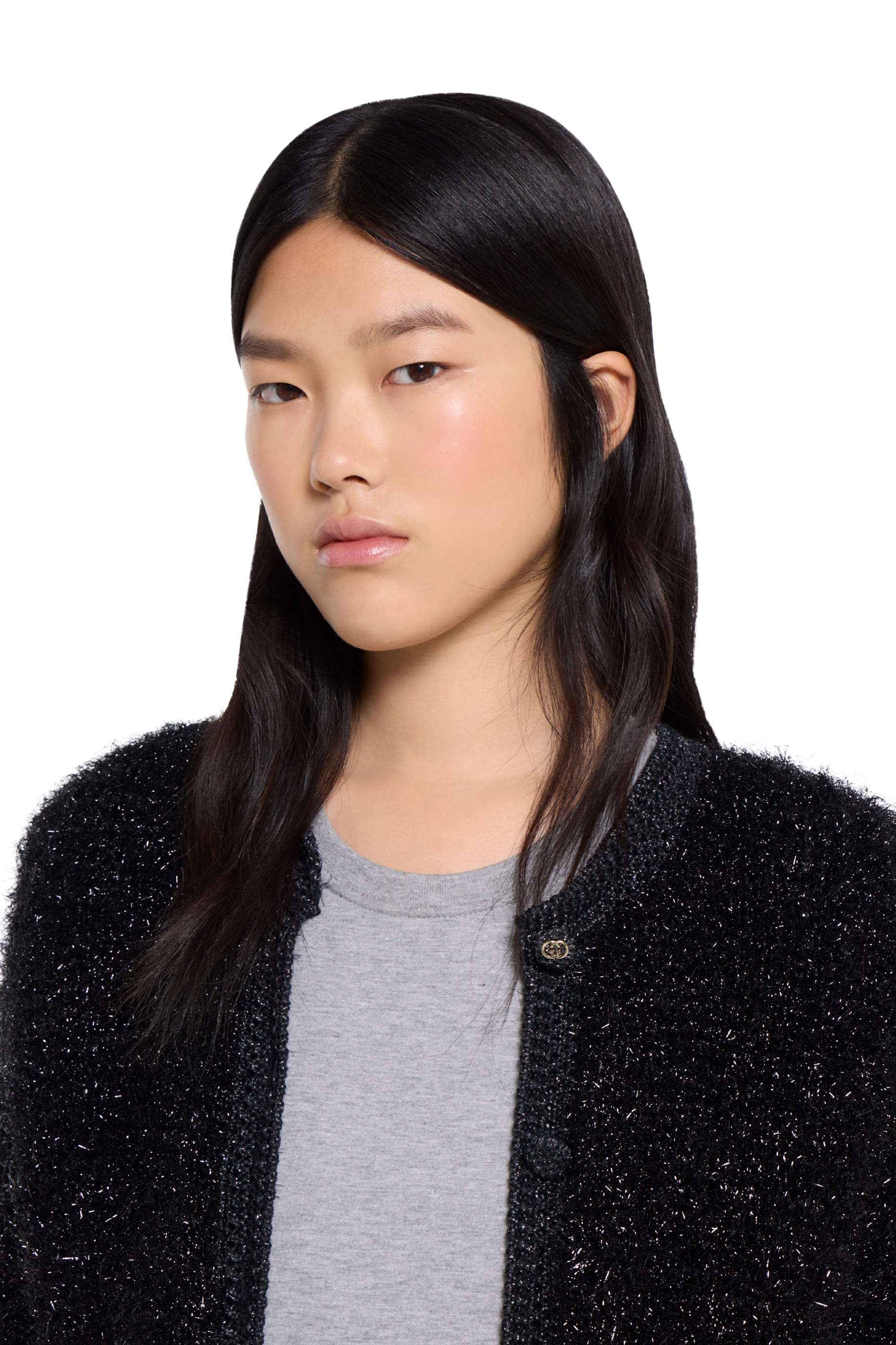 Shiny Chunky Wool Cardigan