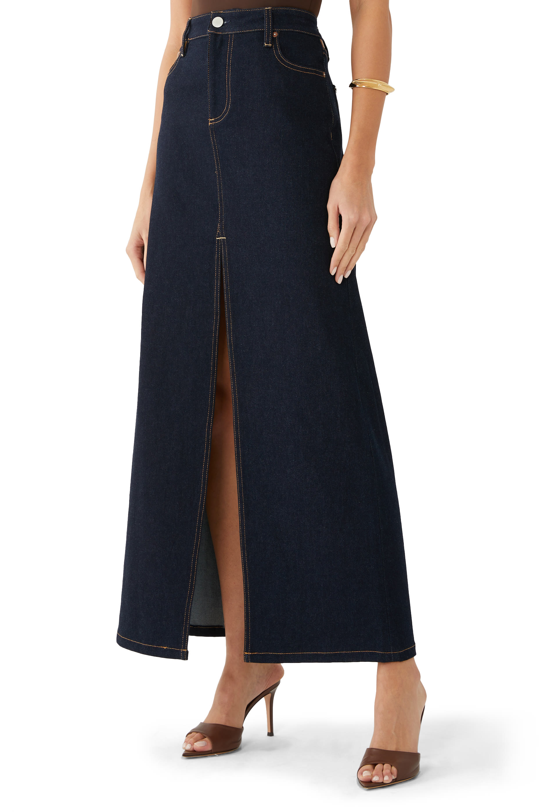Rye High Rise Skirt With Vegan Combo