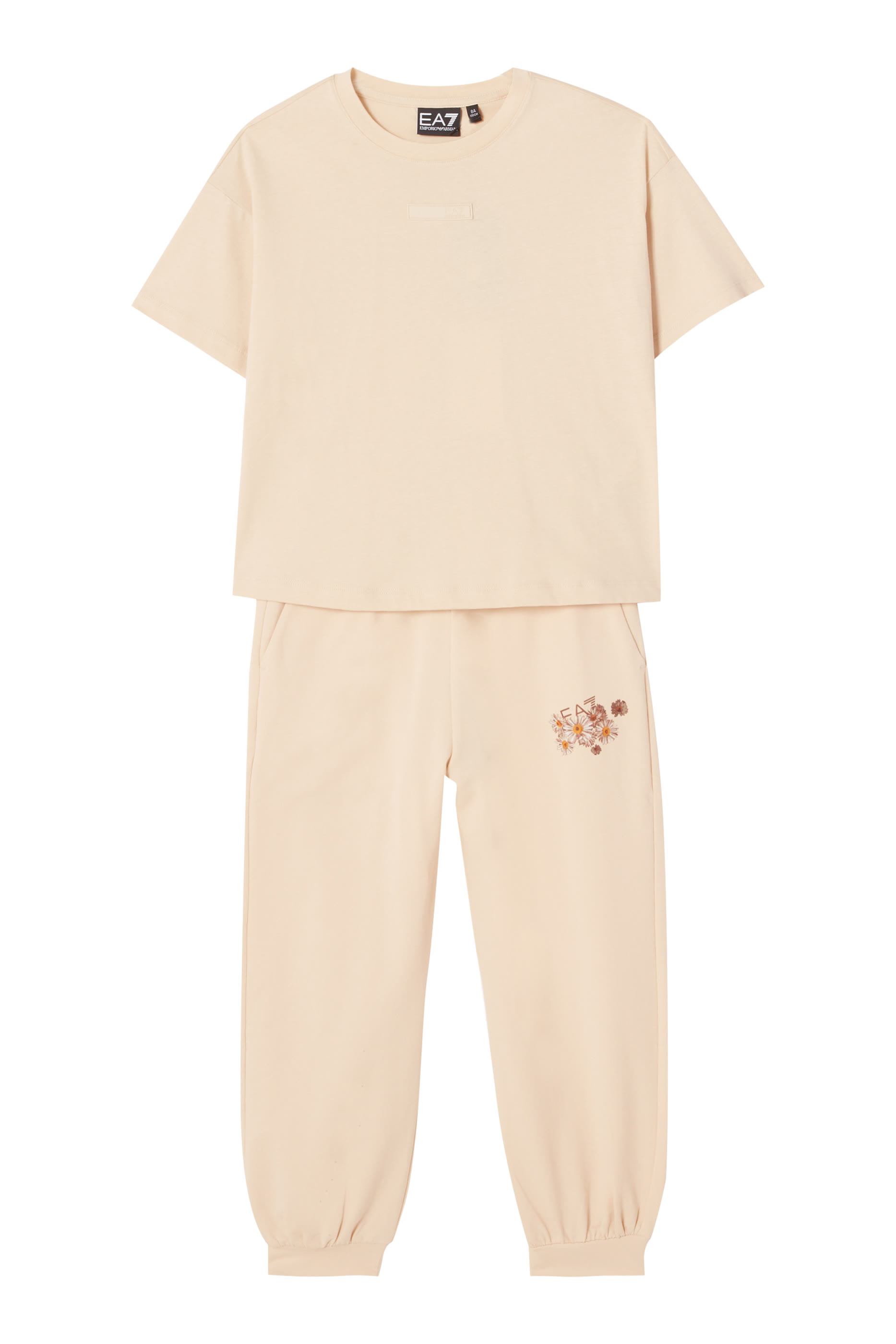 Kids Flower Logo-Print Cotton T-Shirt