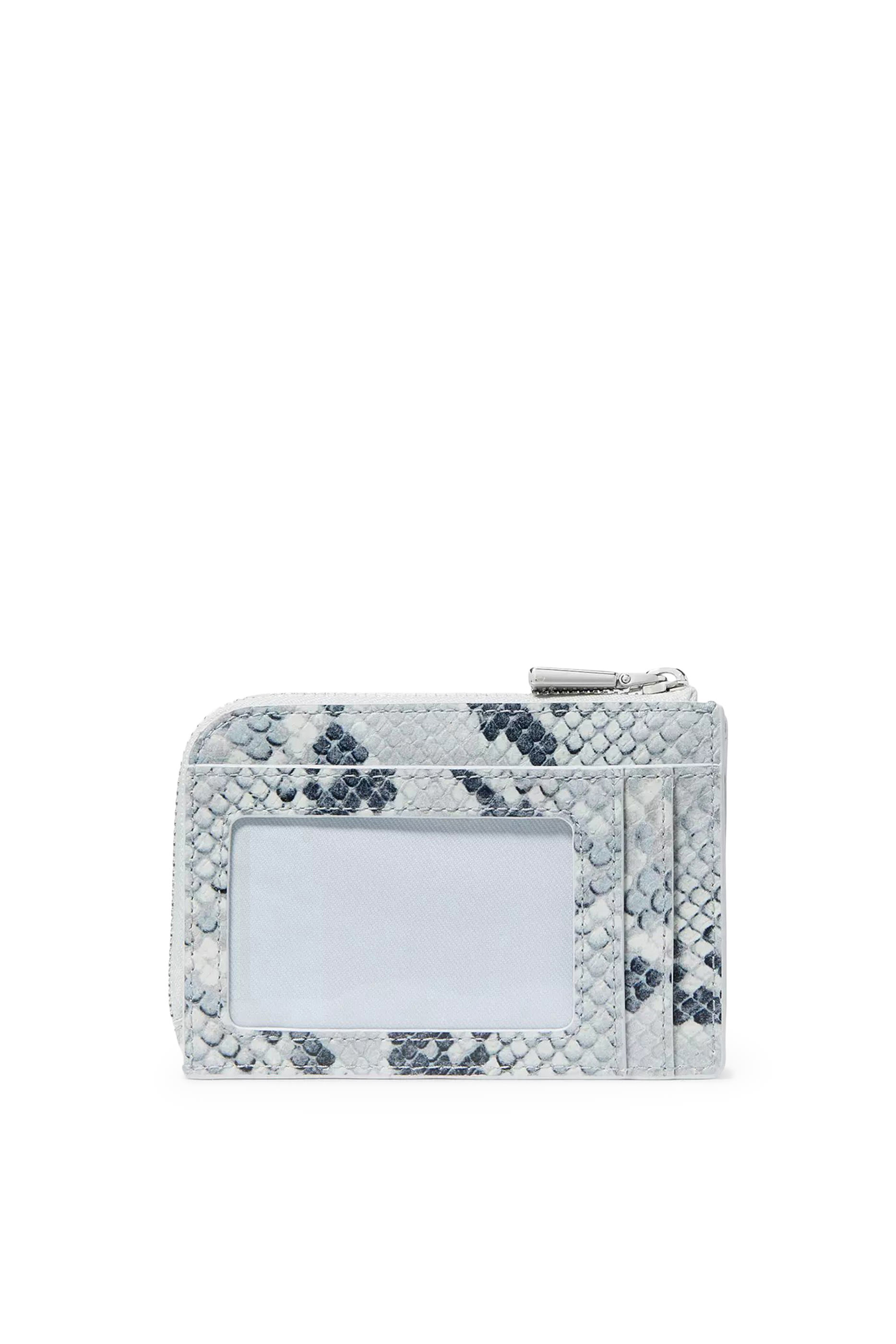 Snake Embossed Mini Zip Card Case