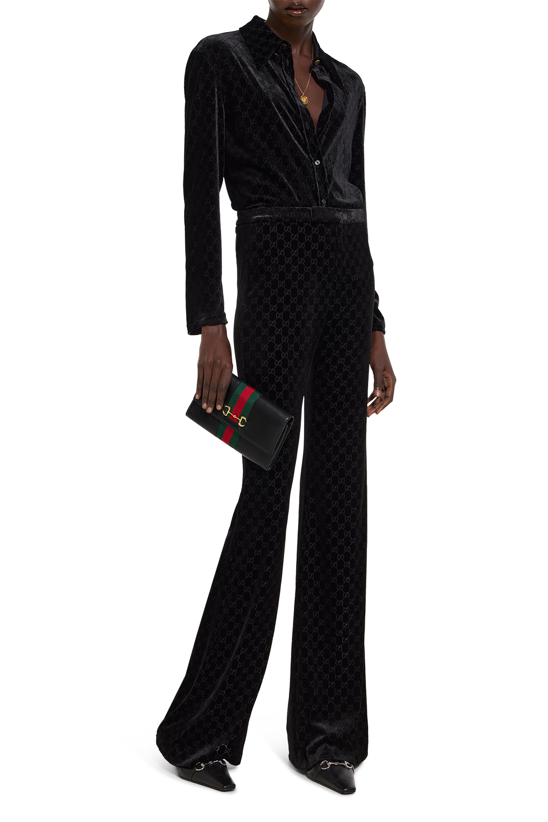 Horsebit Web Wallet with Strap