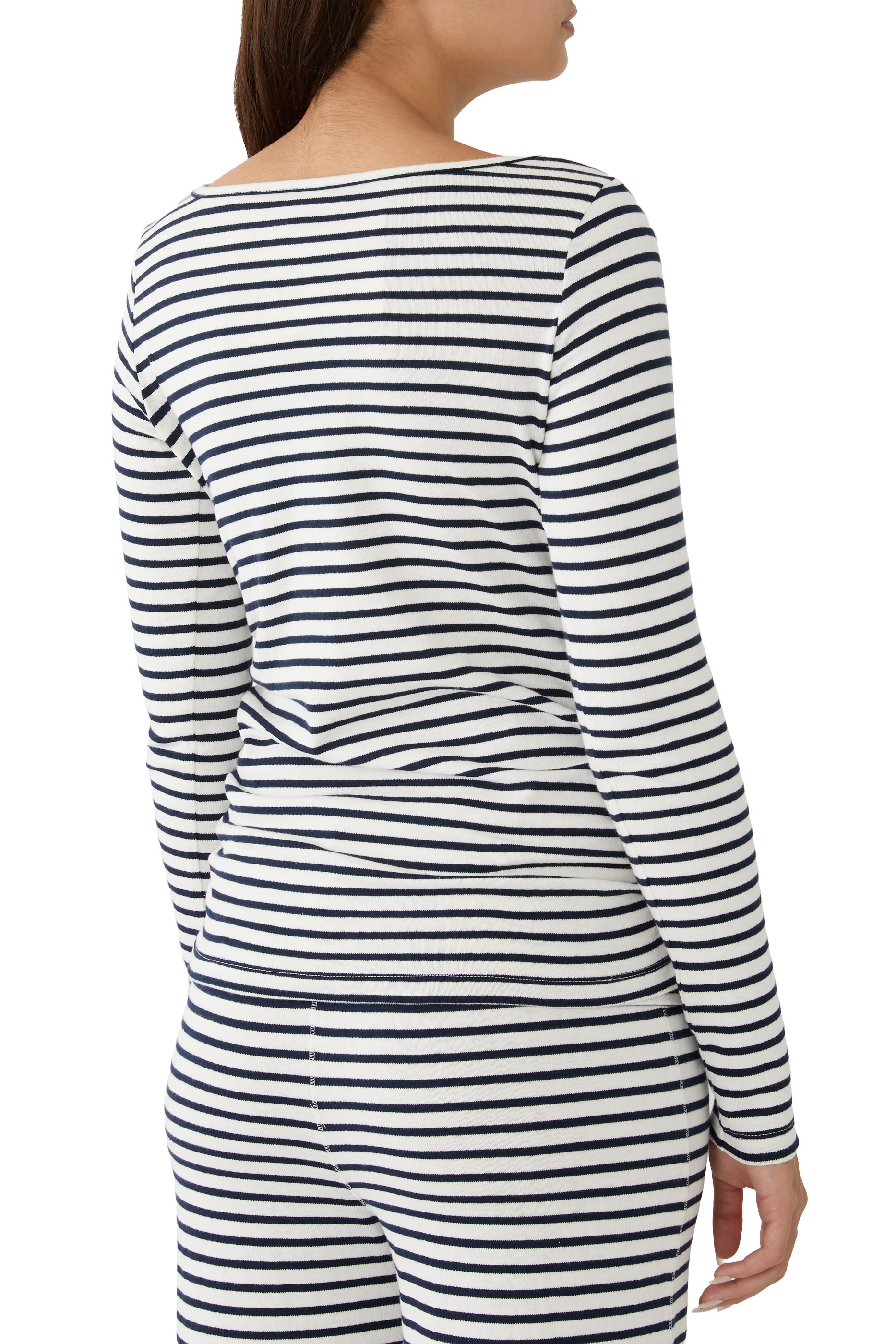 Stripe Jersey Wrap Top
