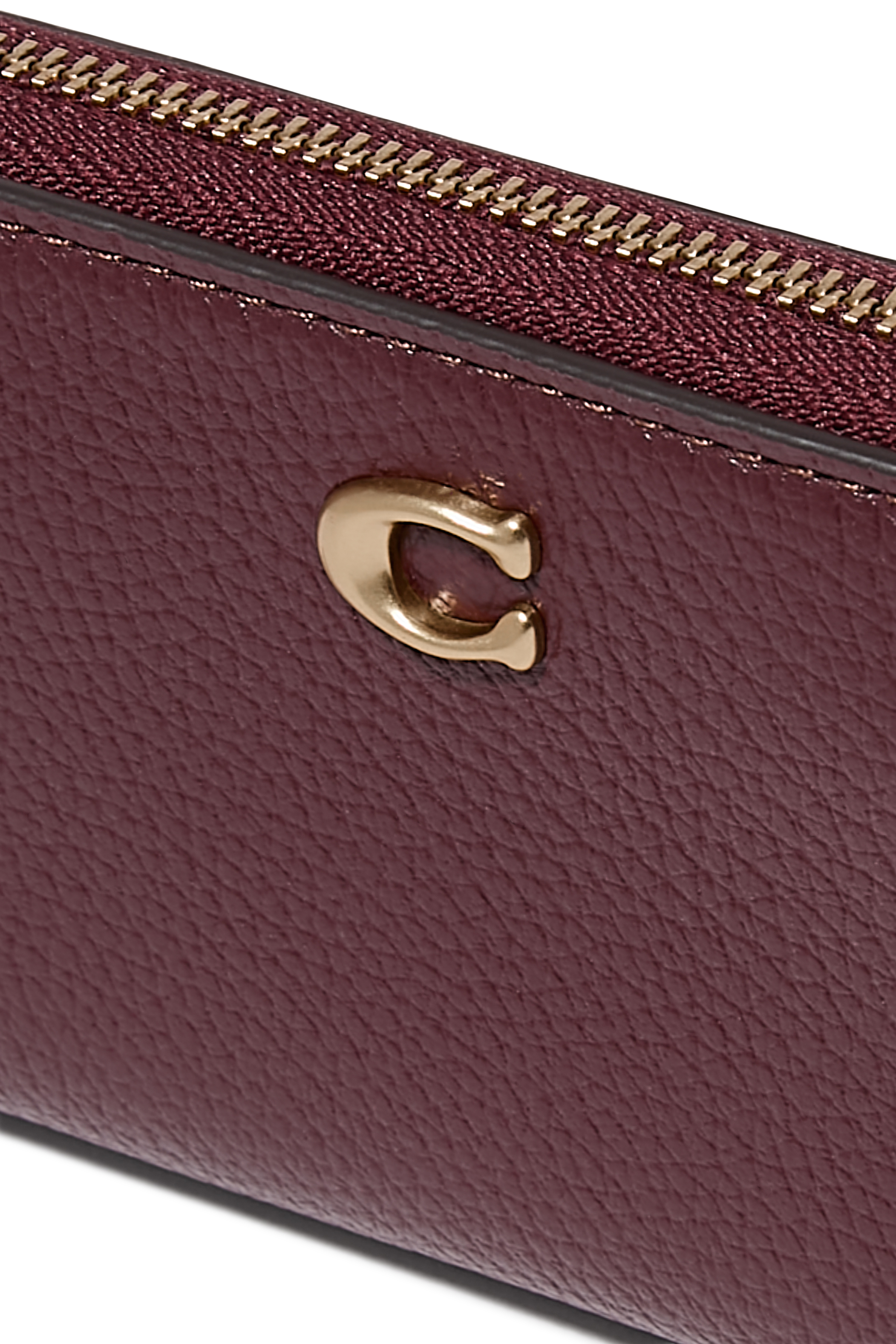  Polished Pebble Leather Card Case