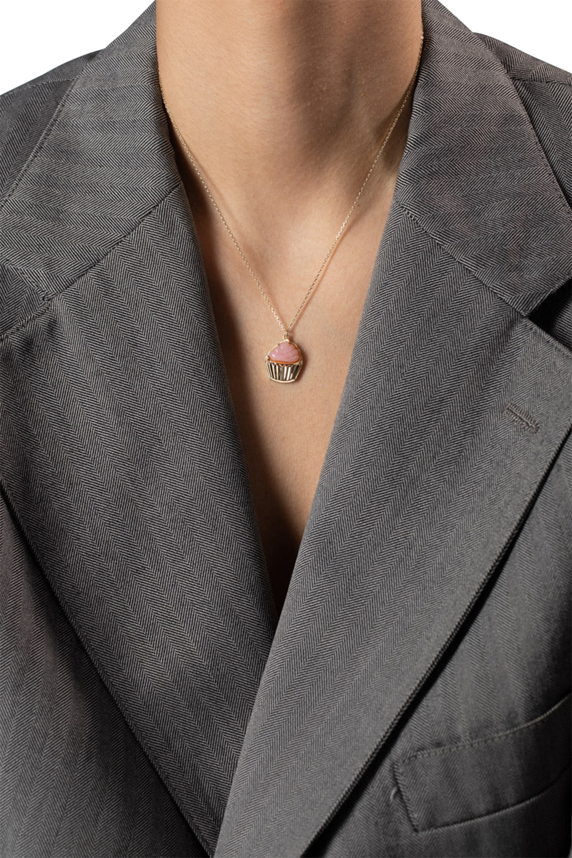 Berry Buttercream Sprinkles 2.0 Charm, 18K Yellow Gold & Pink Opal