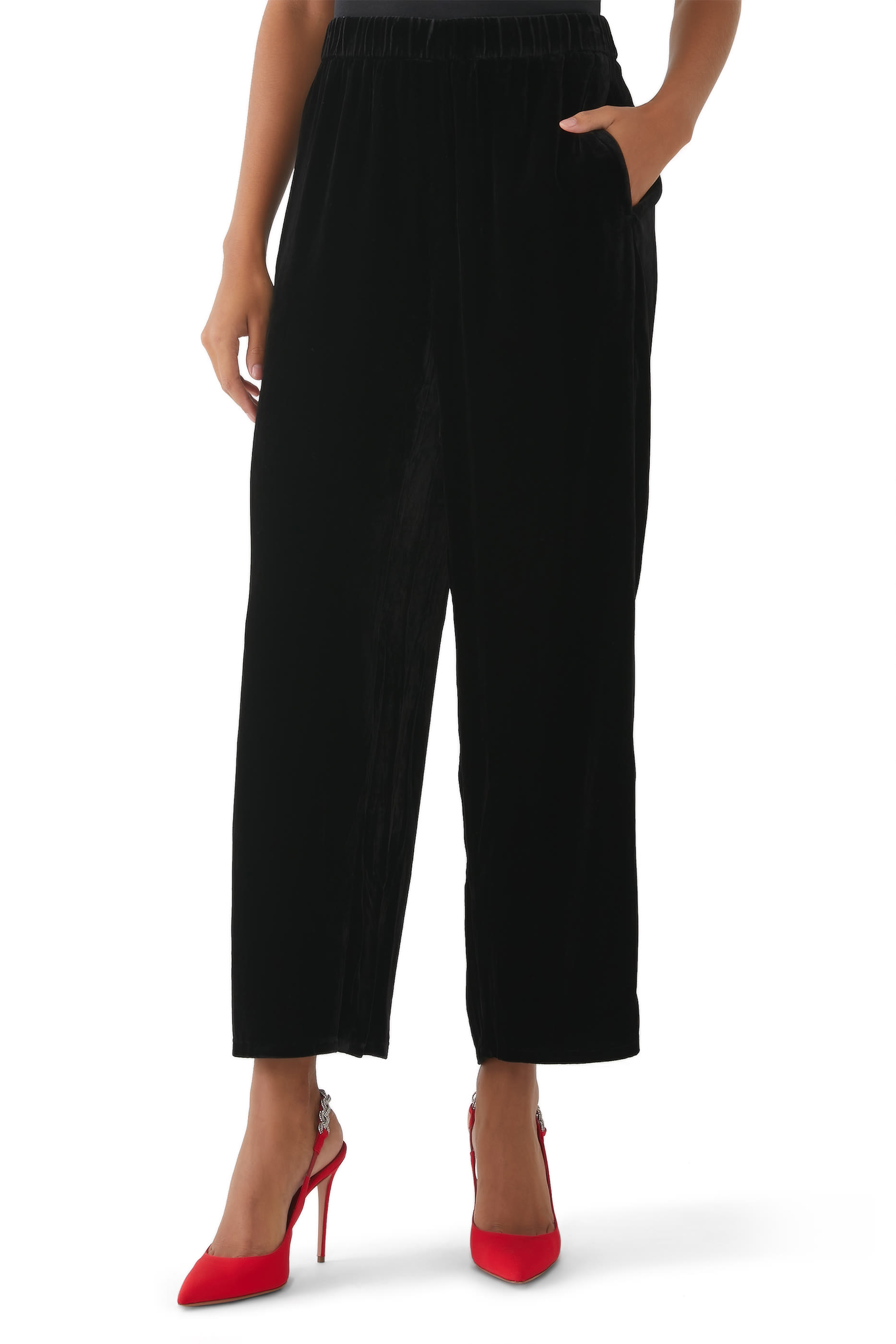 Velvet Pull-On Pants