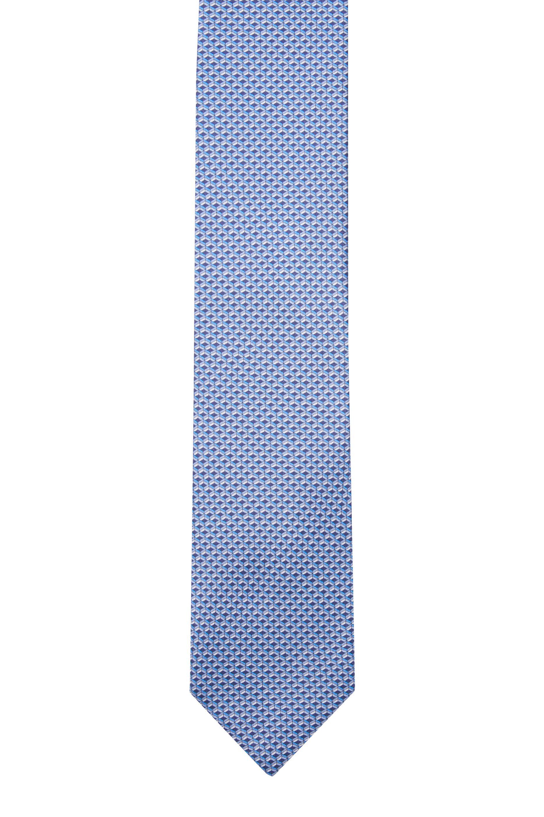 Geometric Print Silk Tie